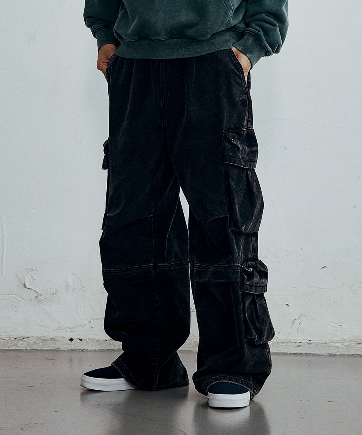 브라운브레스(BROWNBREATH) DOUBLE POCKET STONE WASH PANTS