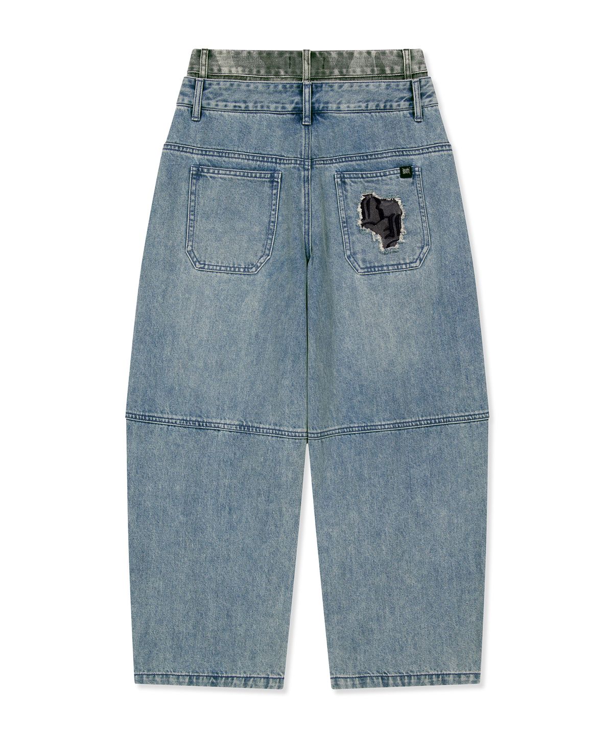 브라운브레스(BROWNBREATH) W LAYERED DENIM PANTS