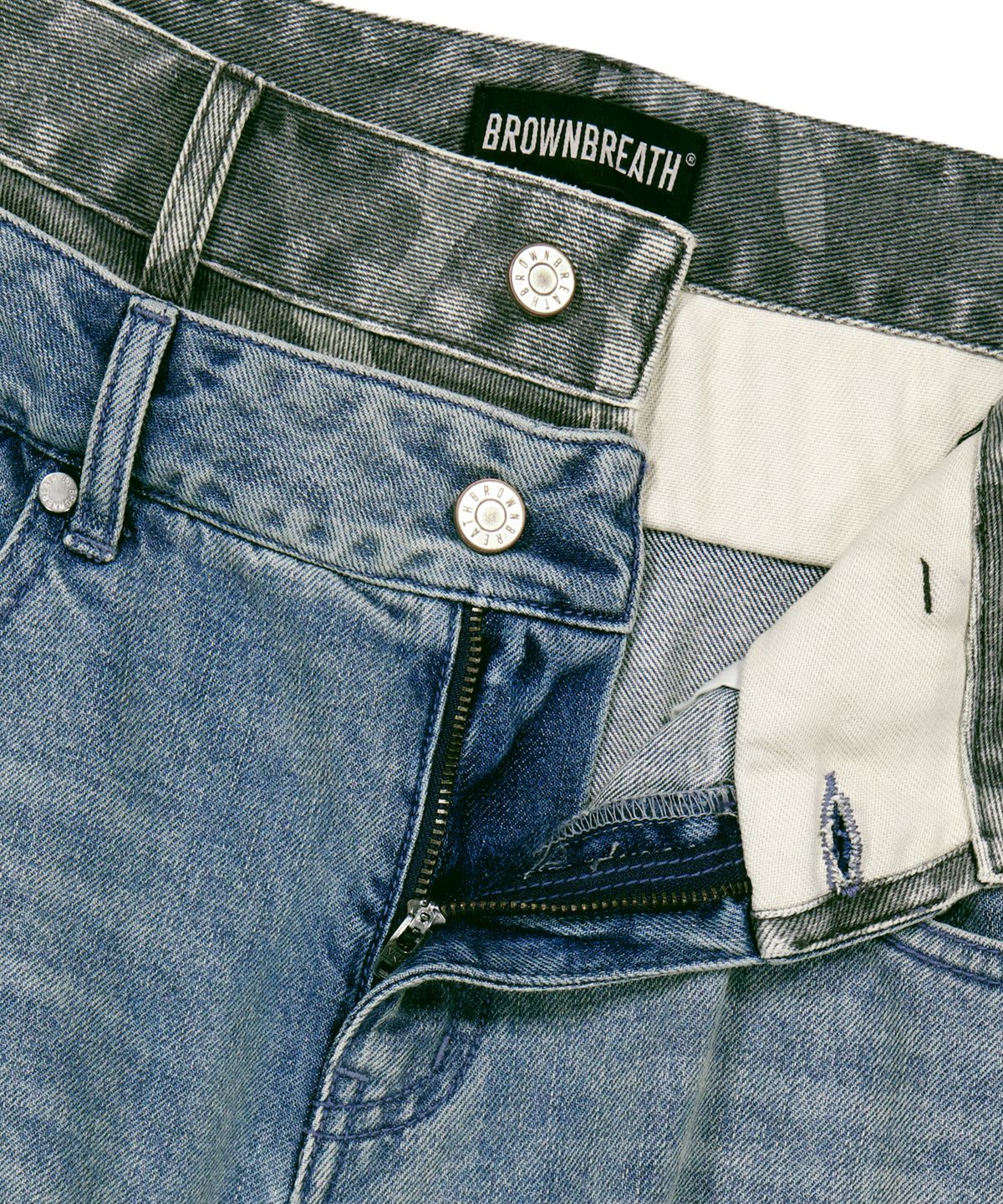 브라운브레스(BROWNBREATH) W LAYERED DENIM PANTS