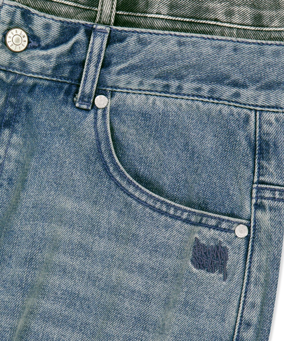 브라운브레스(BROWNBREATH) W LAYERED DENIM PANTS