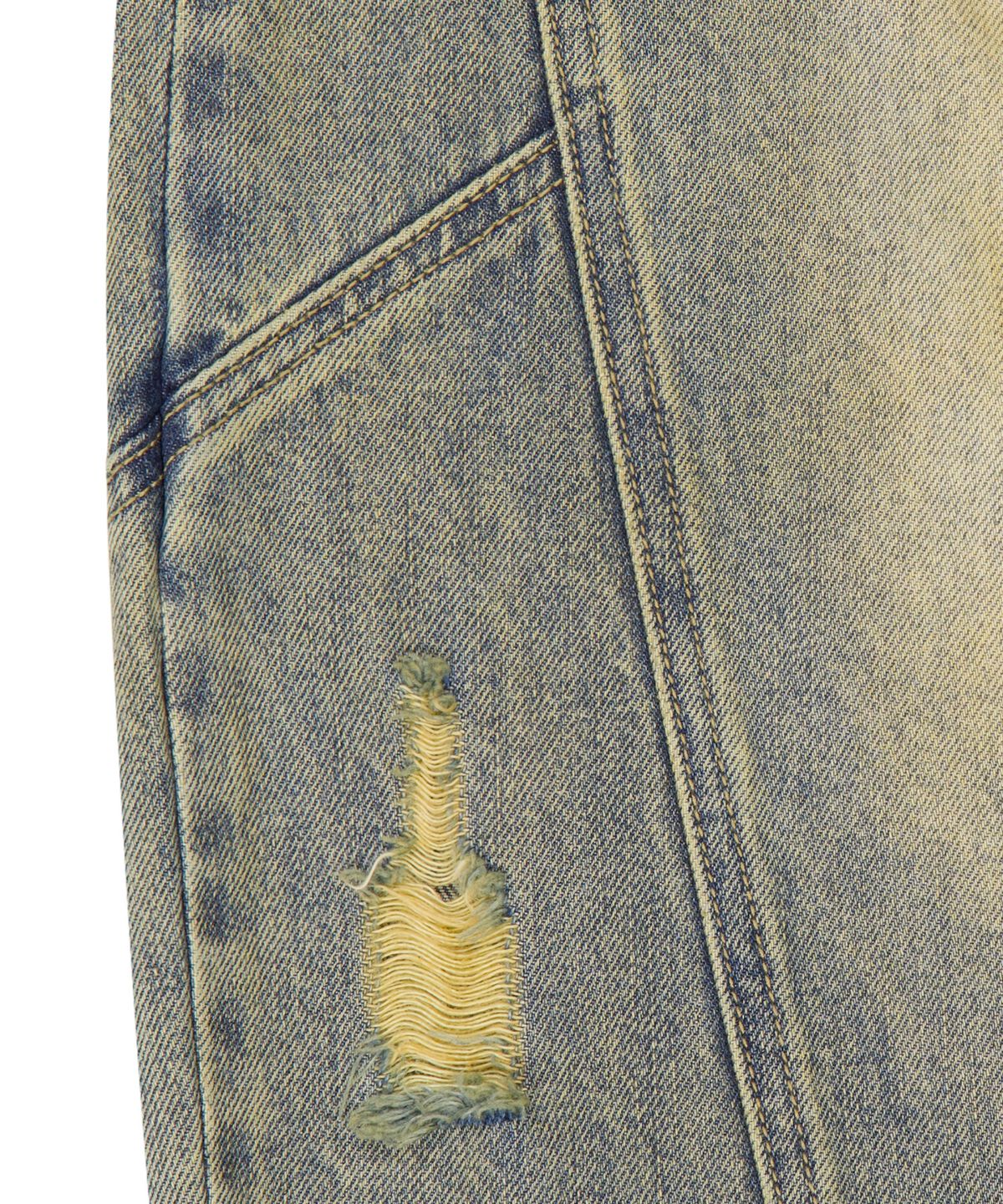 브라운브레스(BROWNBREATH) VINTAGE DESTROYED DENIM PANTS