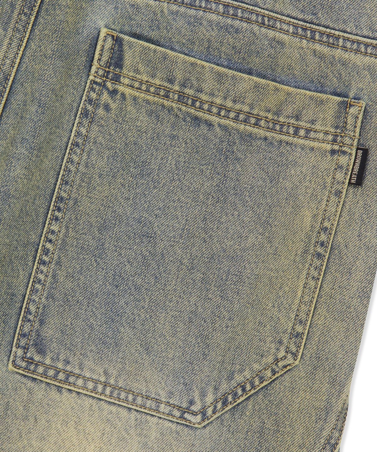 브라운브레스(BROWNBREATH) VINTAGE DESTROYED DENIM PANTS
