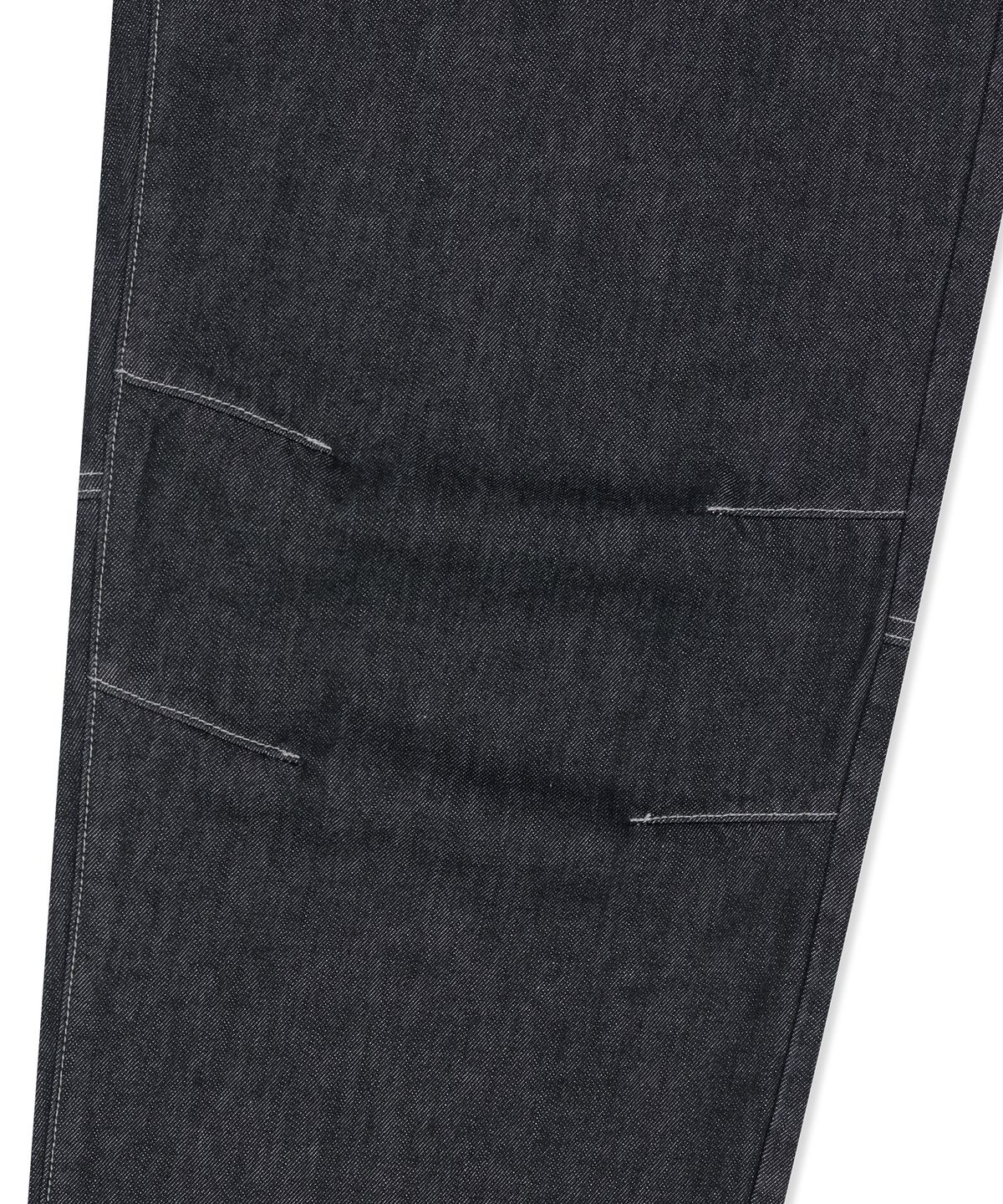 브라운브레스(BROWNBREATH) BACK LOGO CURVED DENIM PANTS