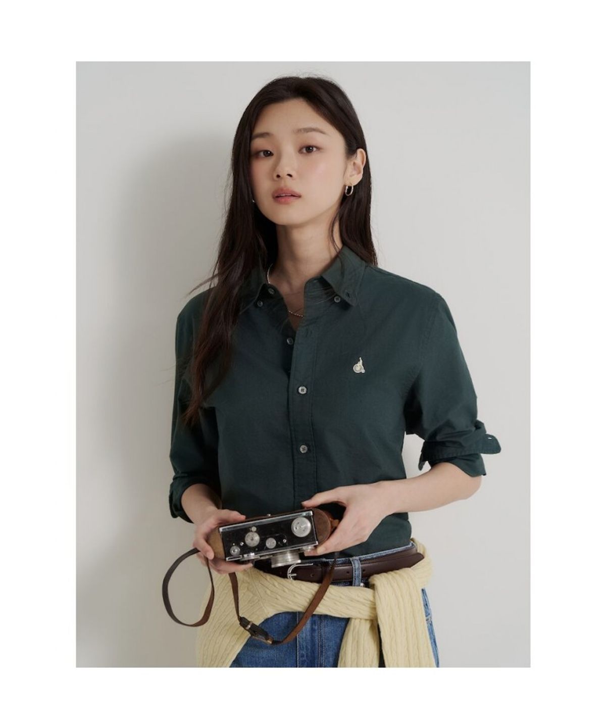 빈폴 멘(BEANPOLE MEN) [Essential] 옥스퍼드 셔츠 - 그린