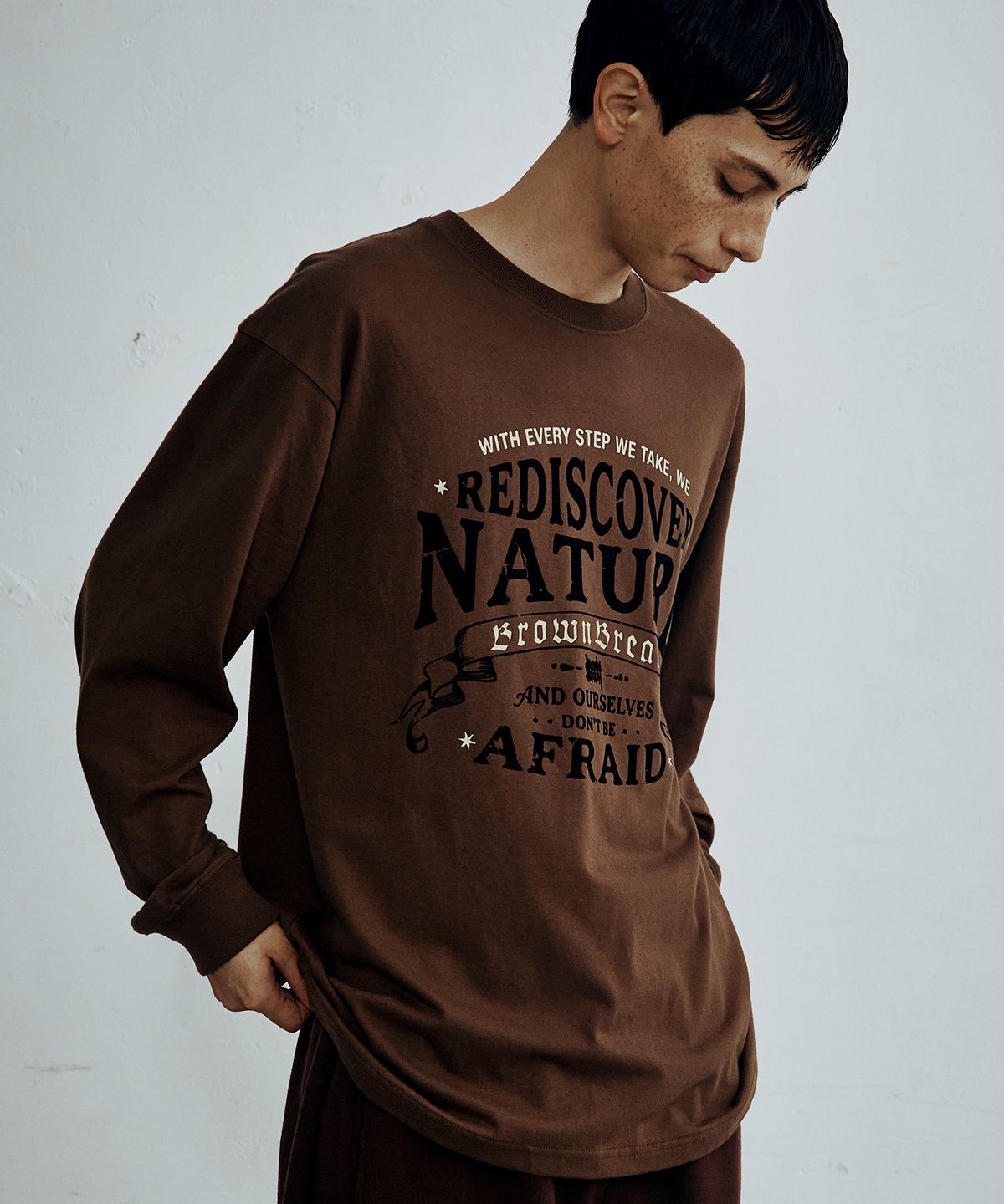 브라운브레스(BROWNBREATH) VINTAGE BB LOGO LONGSLEEVE