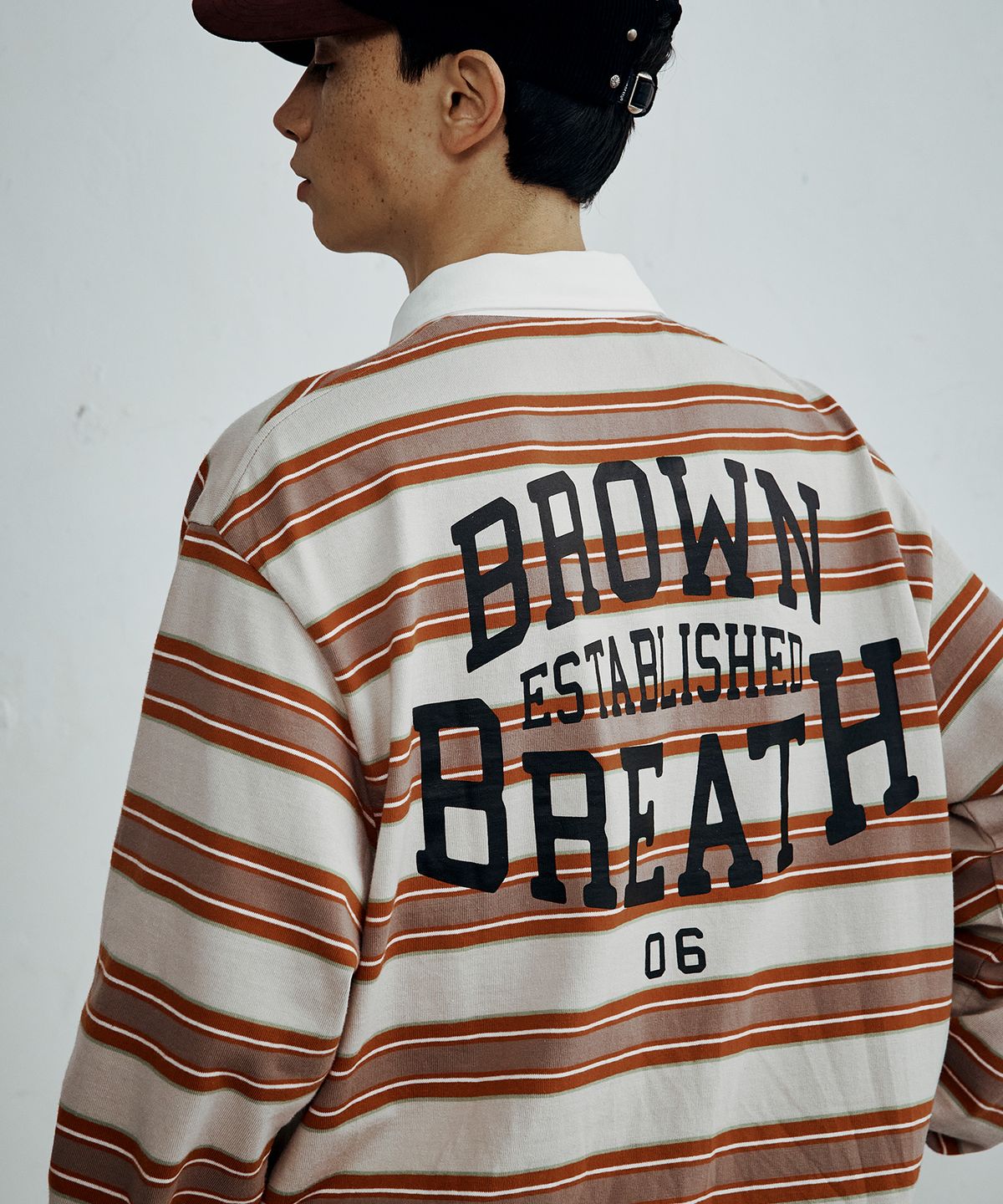 브라운브레스(BROWNBREATH) MULTI STRIPE RUGBY LONGSLEEVE