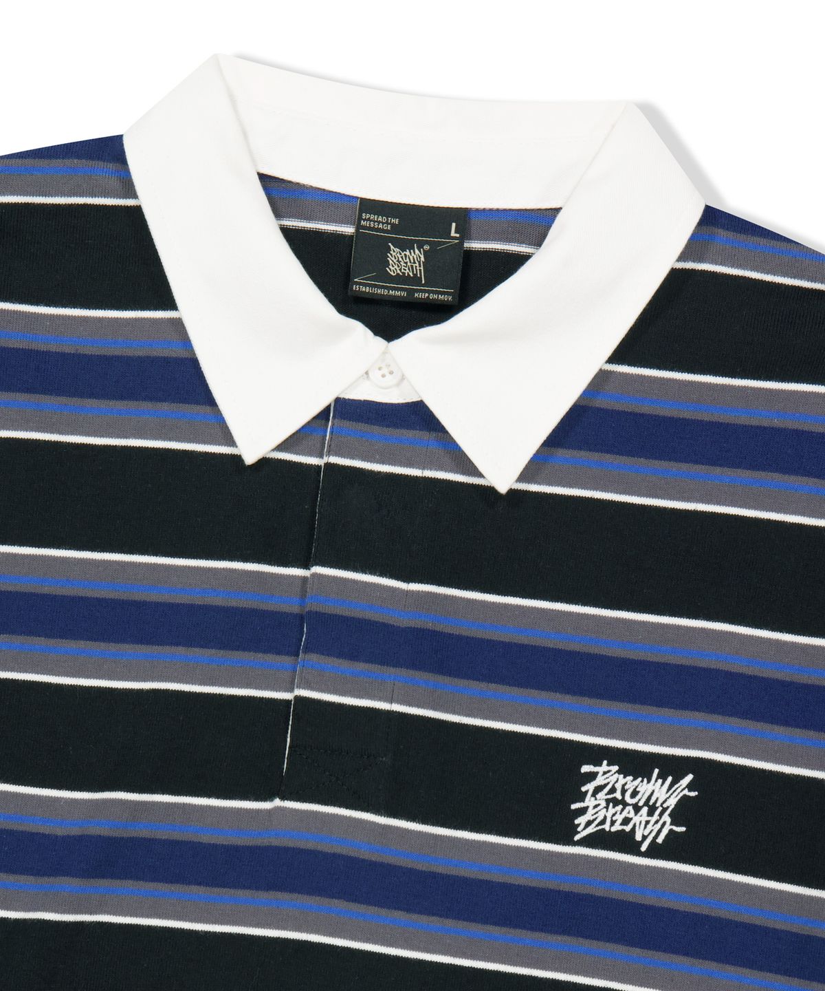 브라운브레스(BROWNBREATH) MULTI STRIPE RUGBY LONGSLEEVE