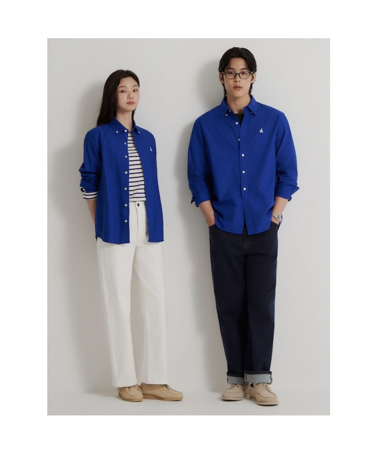 빈폴 멘(BEANPOLE MEN) [Essential] 옥스퍼드 셔츠 - 블루