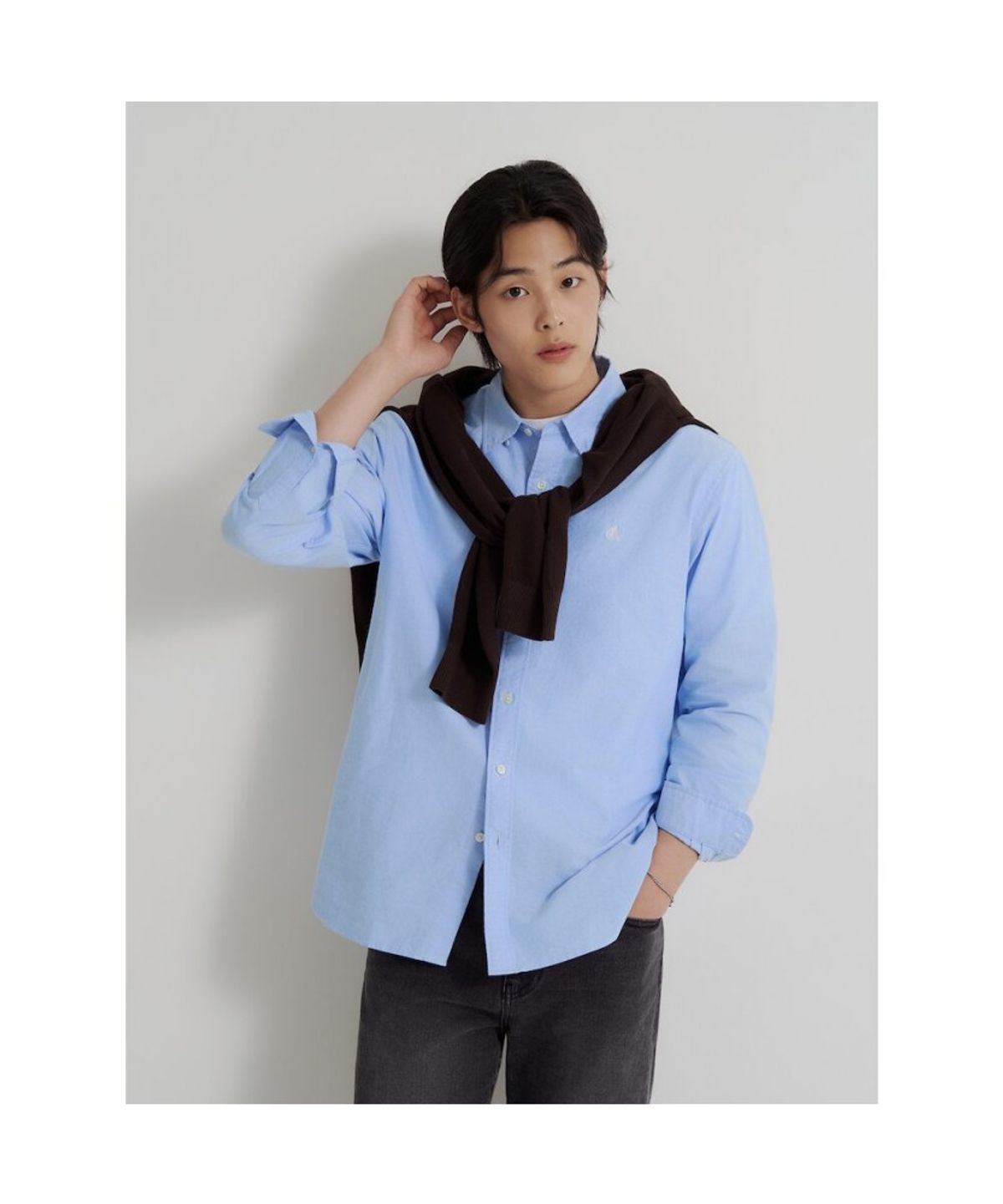 빈폴 멘(BEANPOLE MEN) [Essential] 옥스퍼드 셔츠 - 스카이 블루