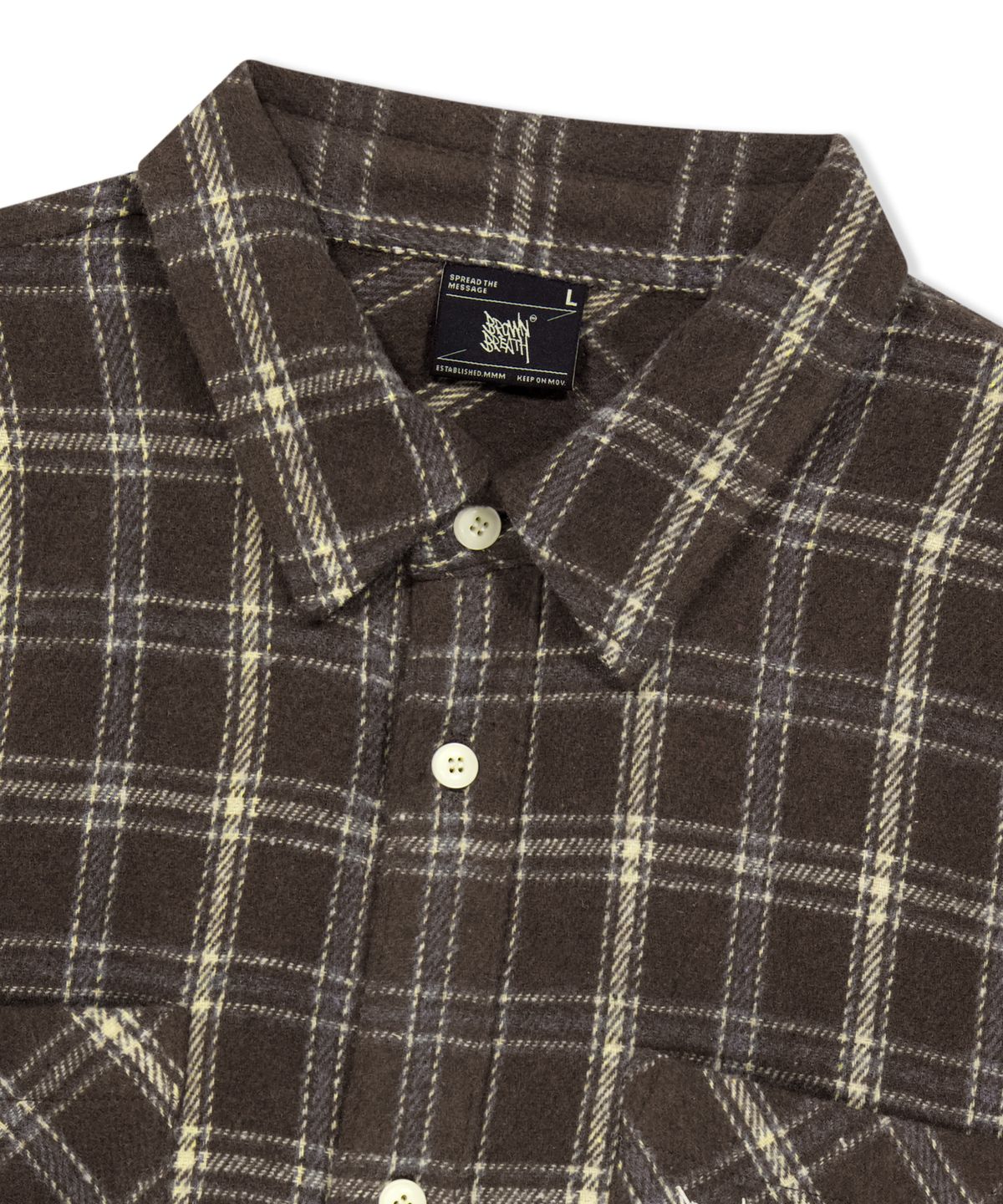브라운브레스(BROWNBREATH) TAG BRUSH CHECK SHIRTS