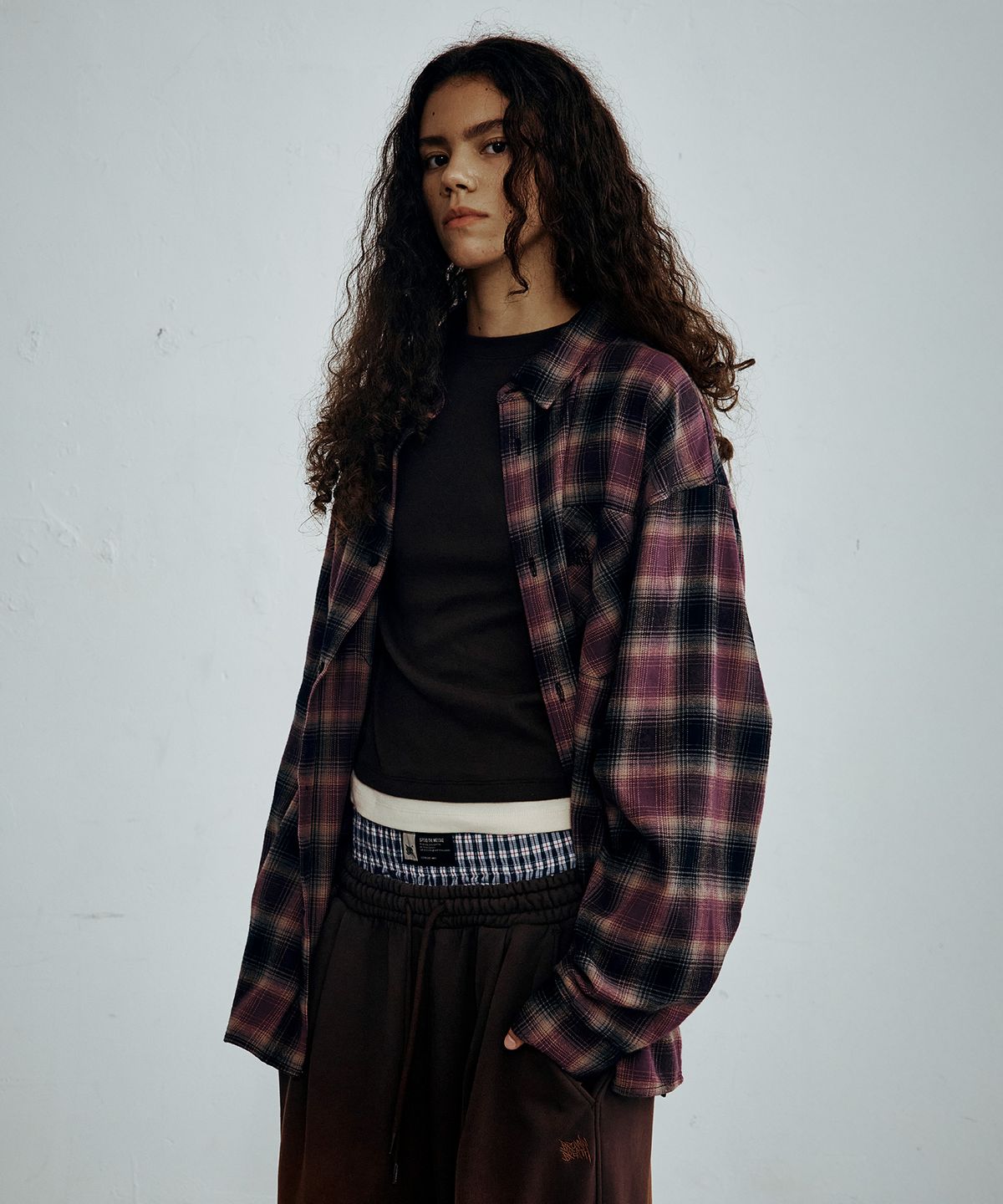 브라운브레스(BROWNBREATH) TAG OMBRE CHECK SHIRTS