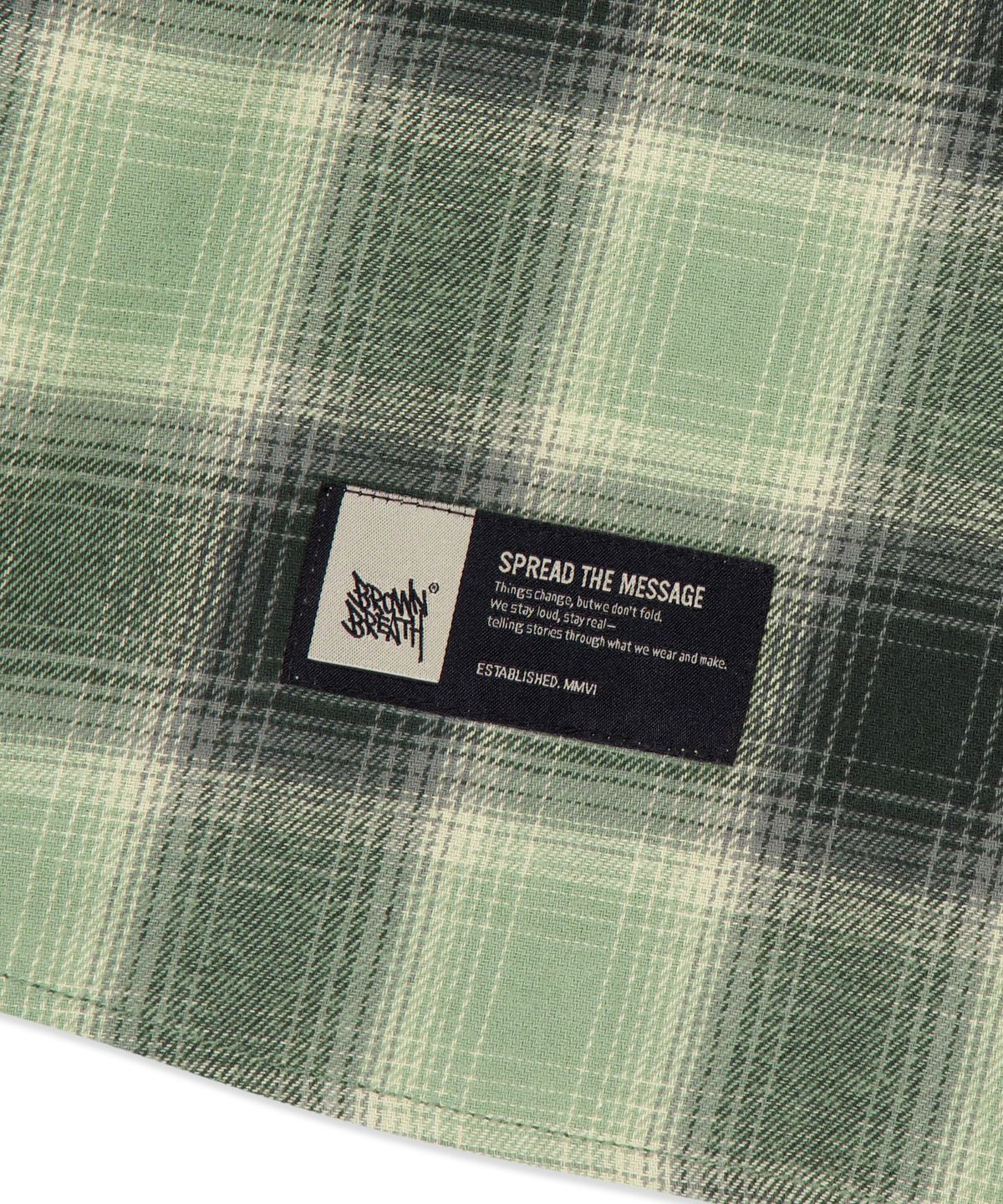 브라운브레스(BROWNBREATH) TAG OMBRE CHECK SHIRTS