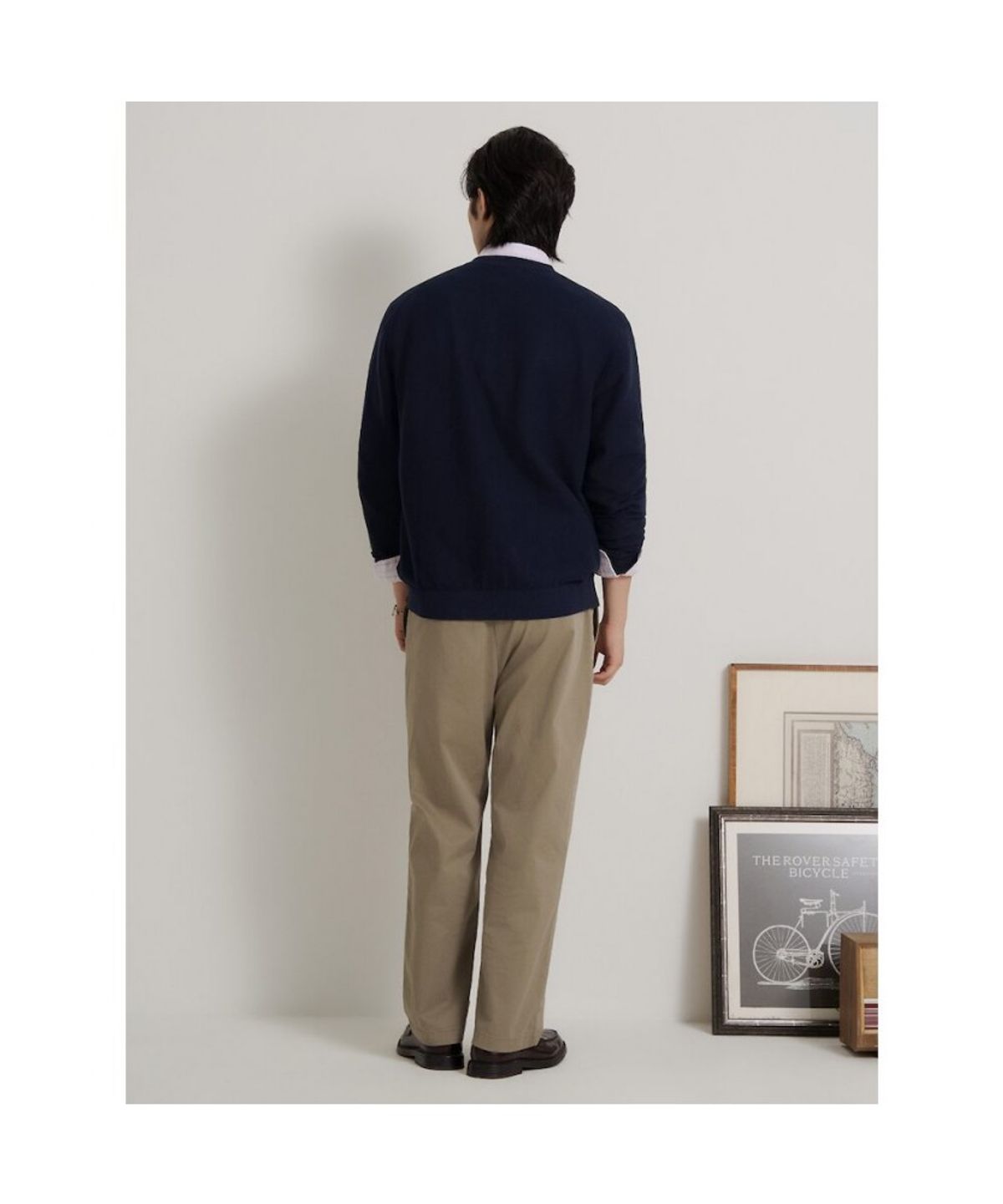 빈폴 멘(BEANPOLE MEN) [Essential] 텍스처 라운드 카디건 - 네이비