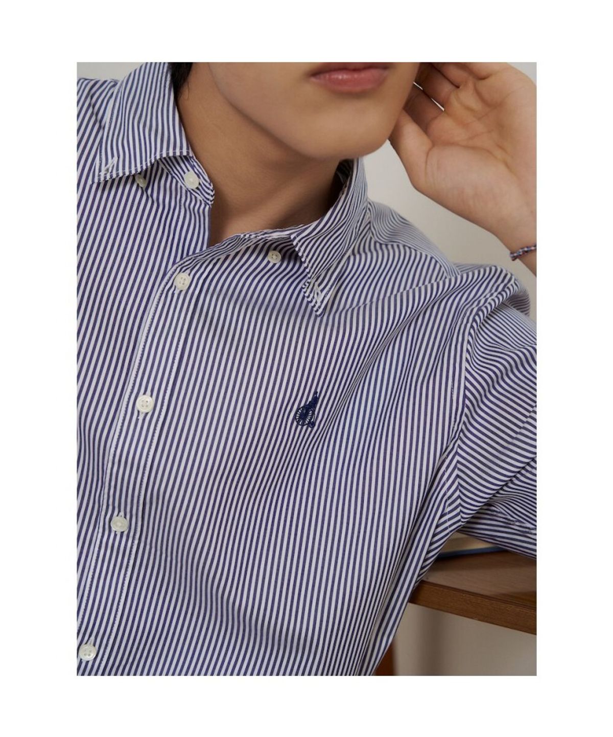빈폴 멘(BEANPOLE MEN) [Essential] 플레인 스트라이프 셔츠 - 블루
