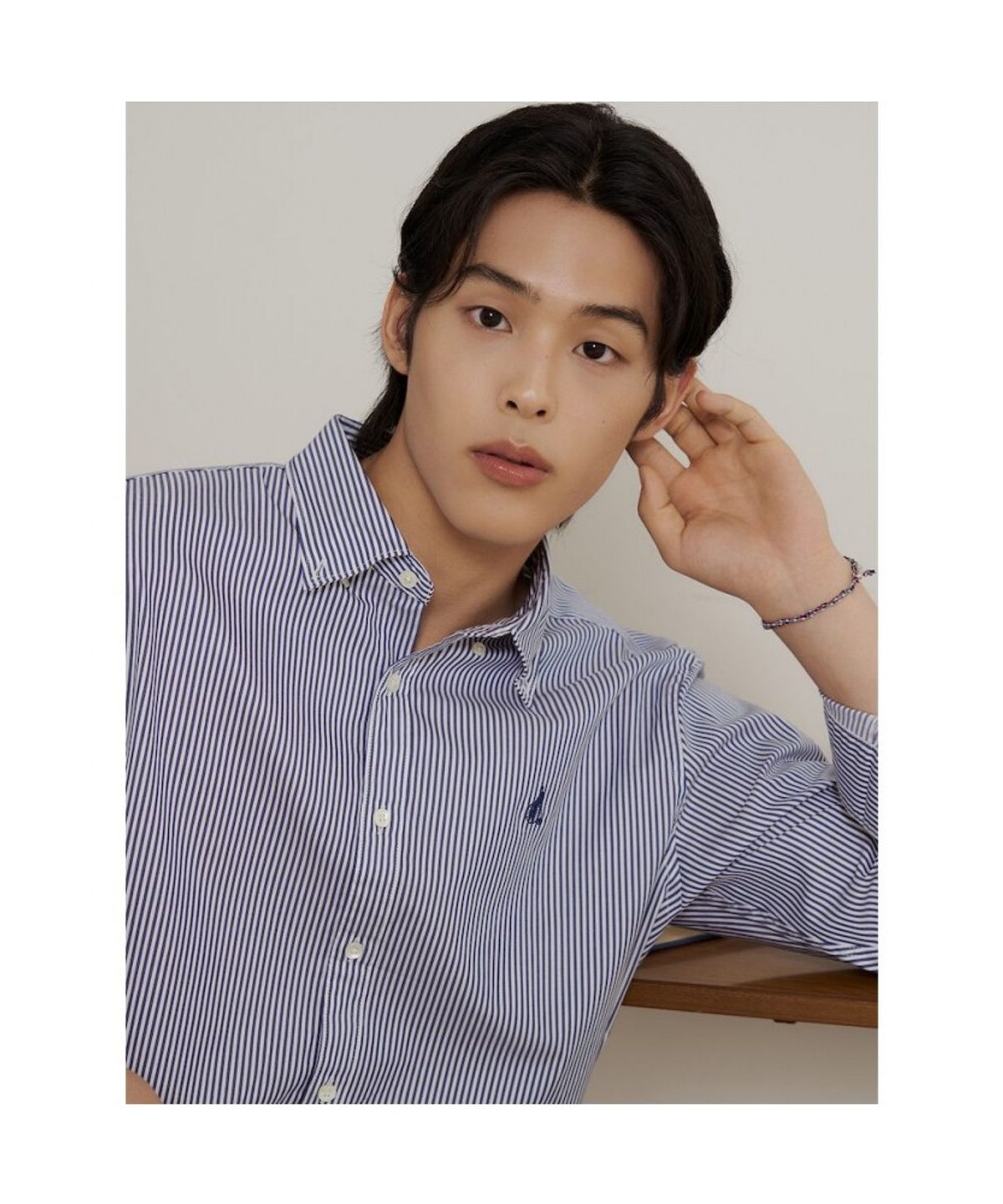 빈폴 멘(BEANPOLE MEN) [Essential] 플레인 스트라이프 셔츠 - 블루