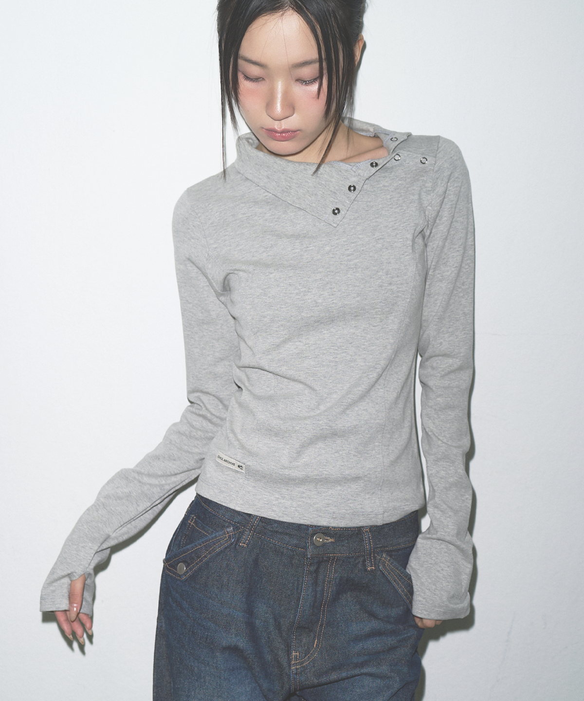 소흘(SOHUL) Side High Neck T (멜란지)