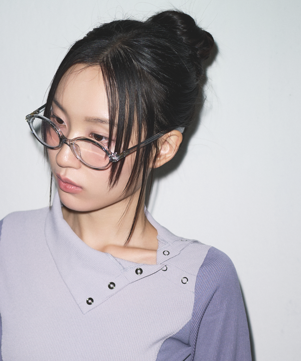 소흘(SOHUL) Side High Neck T (퍼플 그레이)