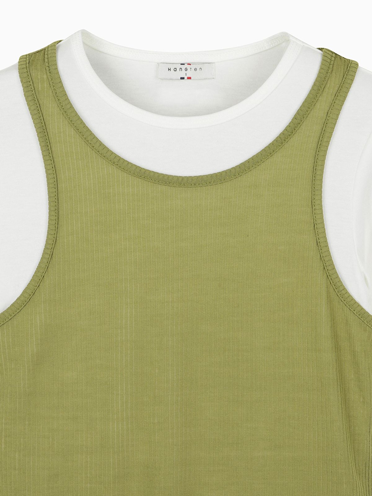 행텐(HANGTEN) 여성 슬리브리스 레이어드 티셔츠_003(10580-131-608-69)