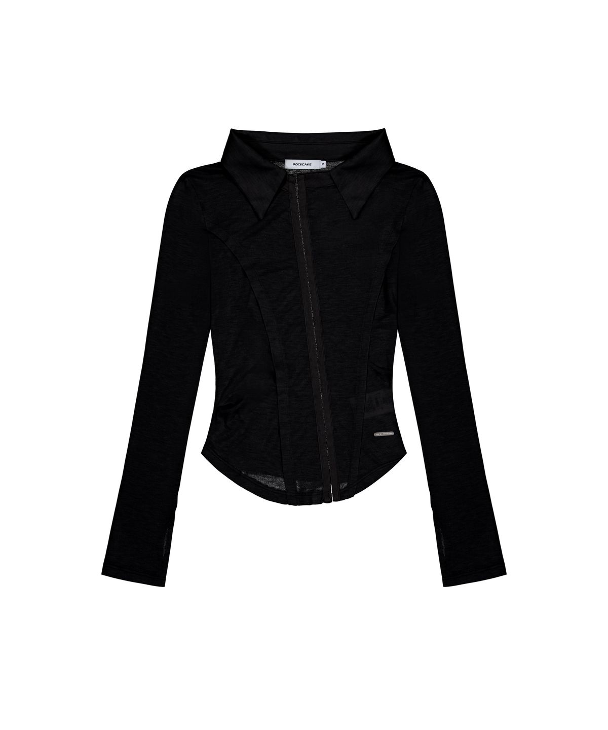 락케이크(ROCKCAKE) Hook Collar Shirt - Black