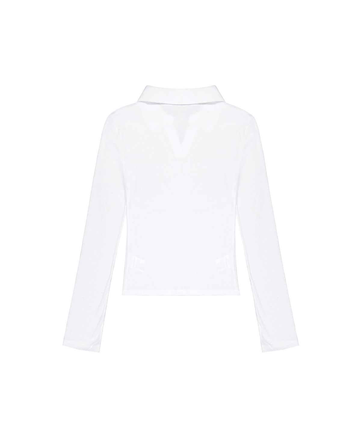 락케이크(ROCKCAKE) Collar V Neck Top - White