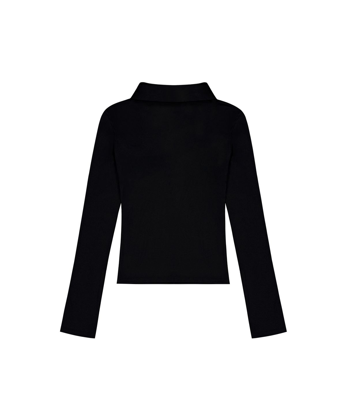 락케이크(ROCKCAKE) Collar V Neck Top - Black
