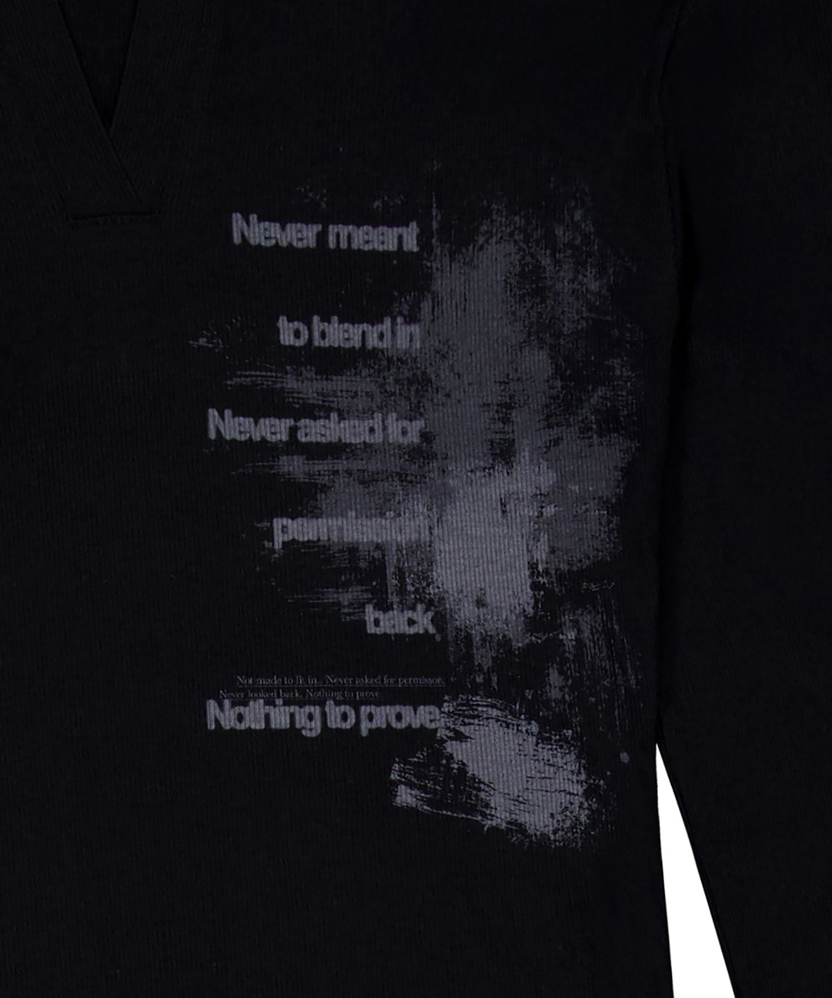 락케이크(ROCKCAKE) Collar V Neck Top - Black