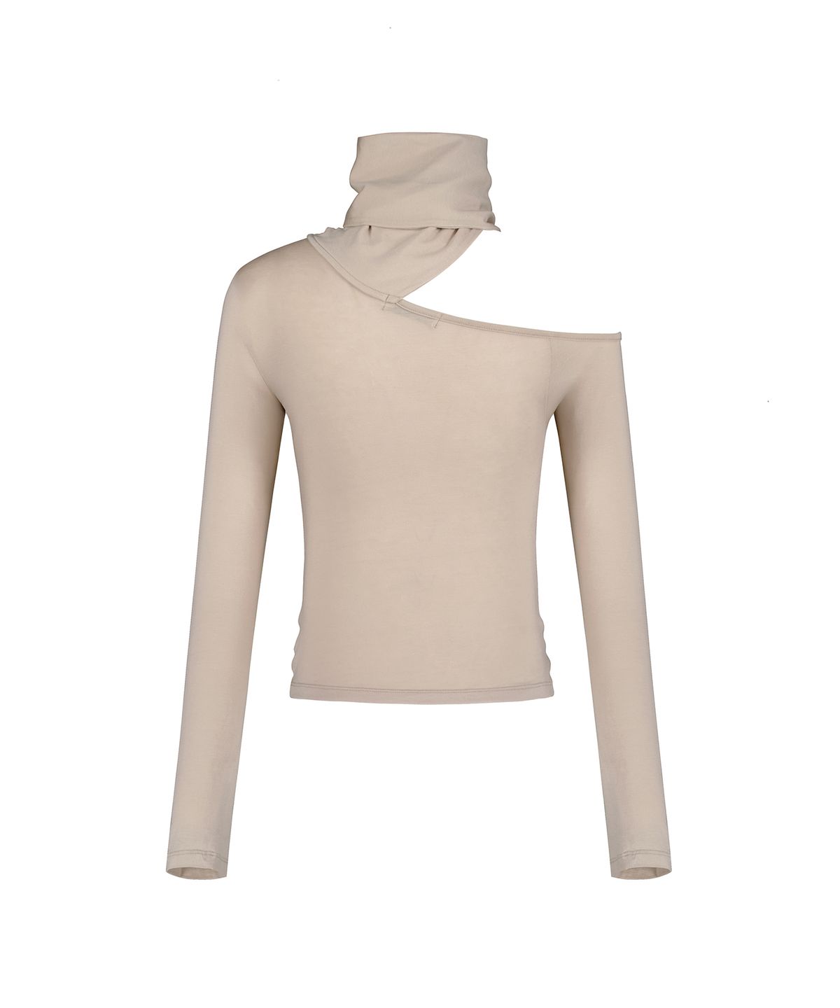 락케이크(ROCKCAKE) Scarf Drape Top - Beige