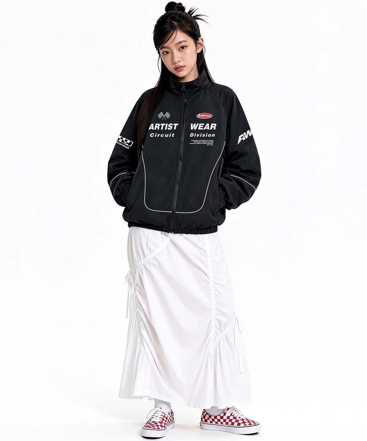 아티스트웨어(ARTISTWEAR) 퍼포먼스클럽 래글런 파이핑 바람막이