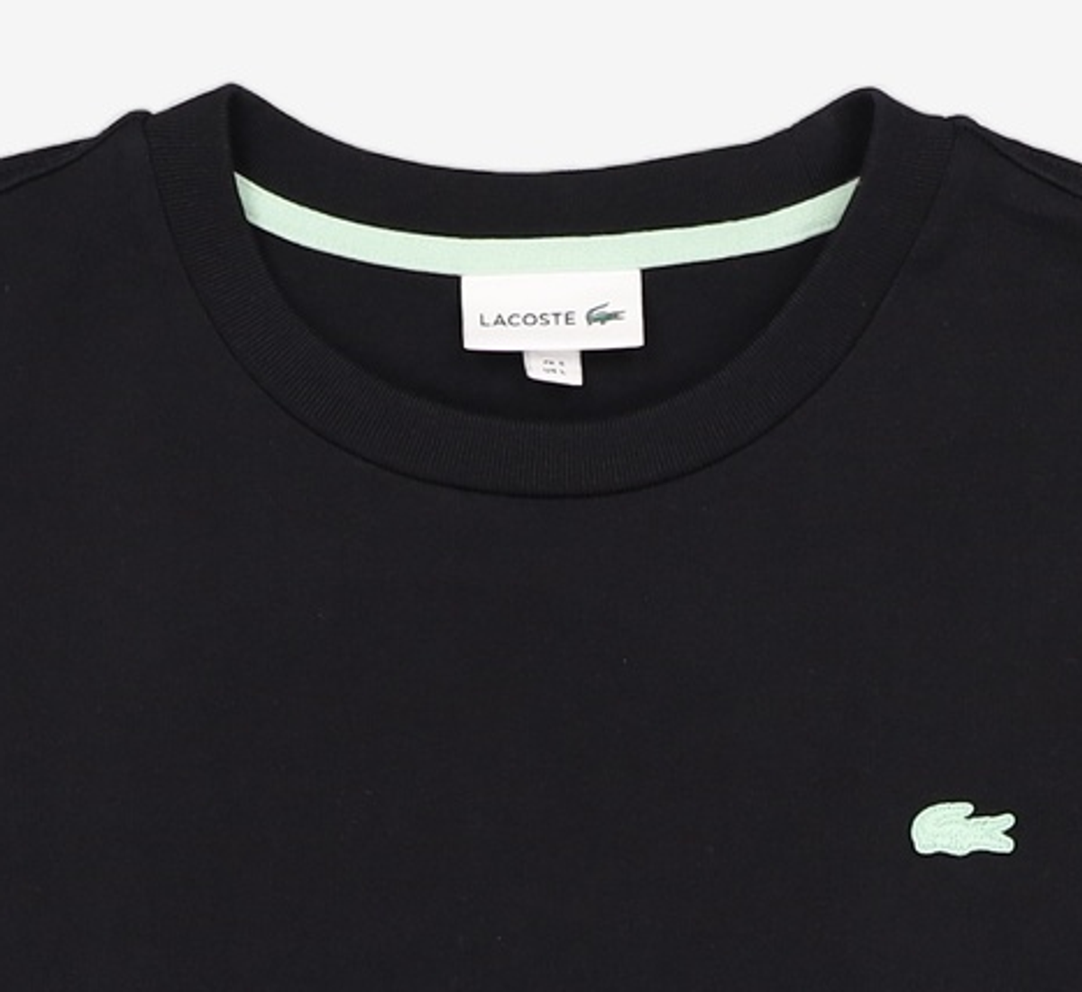 라코스테(LACOSTE) 남성 컬러크록 티셔츠 [블랙] L