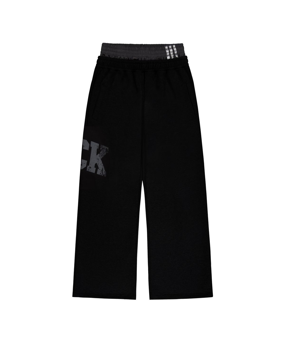 락케이크(ROCKCAKE) RCK Layered Wide 2way Jogger - Black