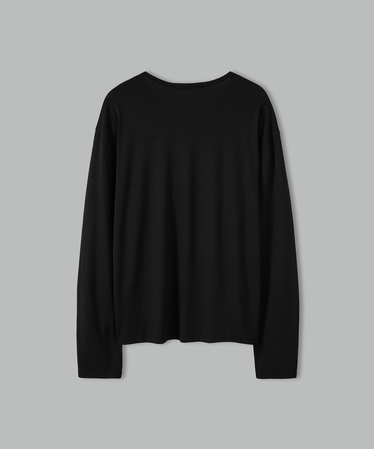 넌블랭크(NONBLANK) 소프트 라운드 LS 티셔츠_BLACK