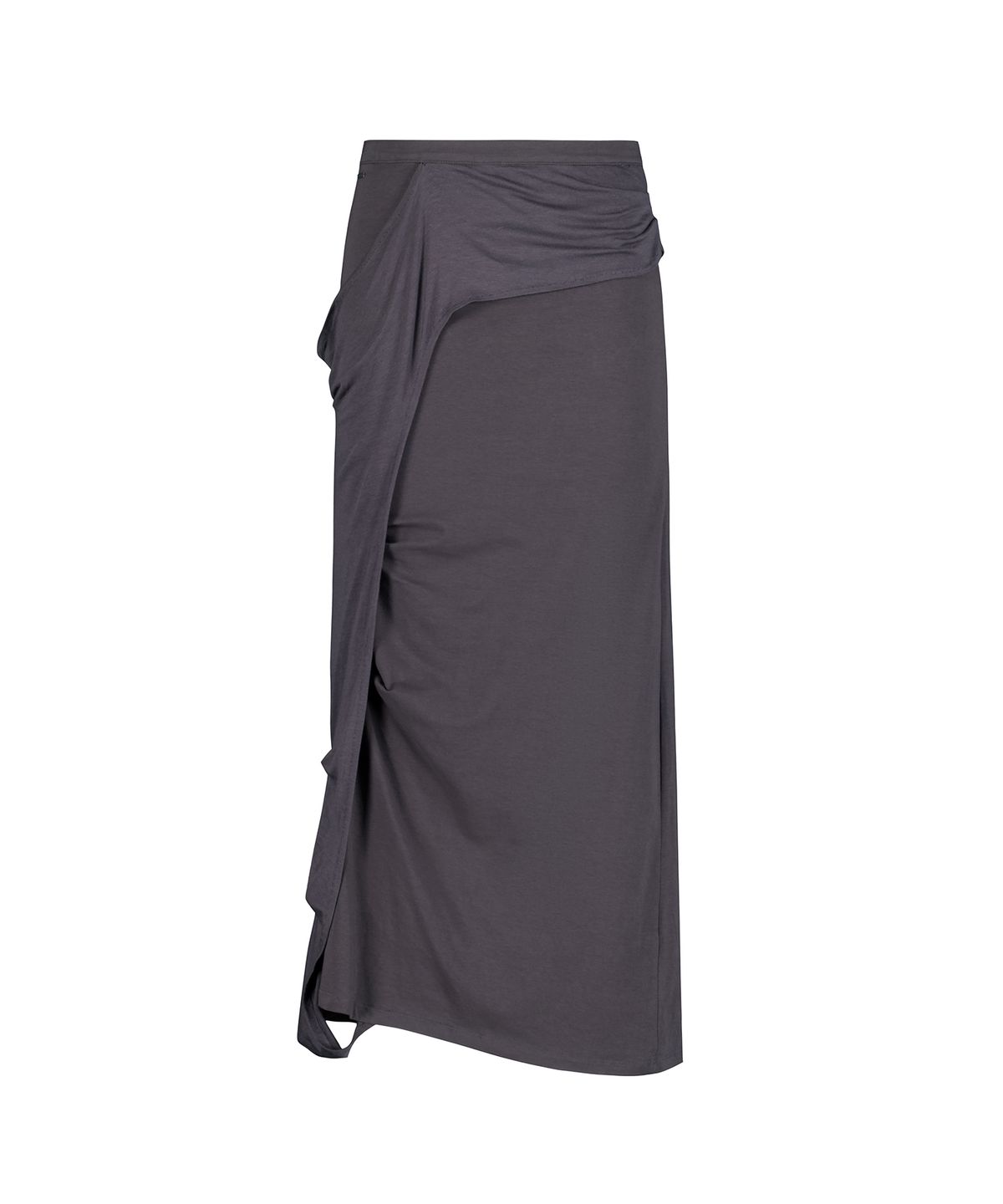 락케이크(ROCKCAKE) Draped Maxi Skirt - Charcoal