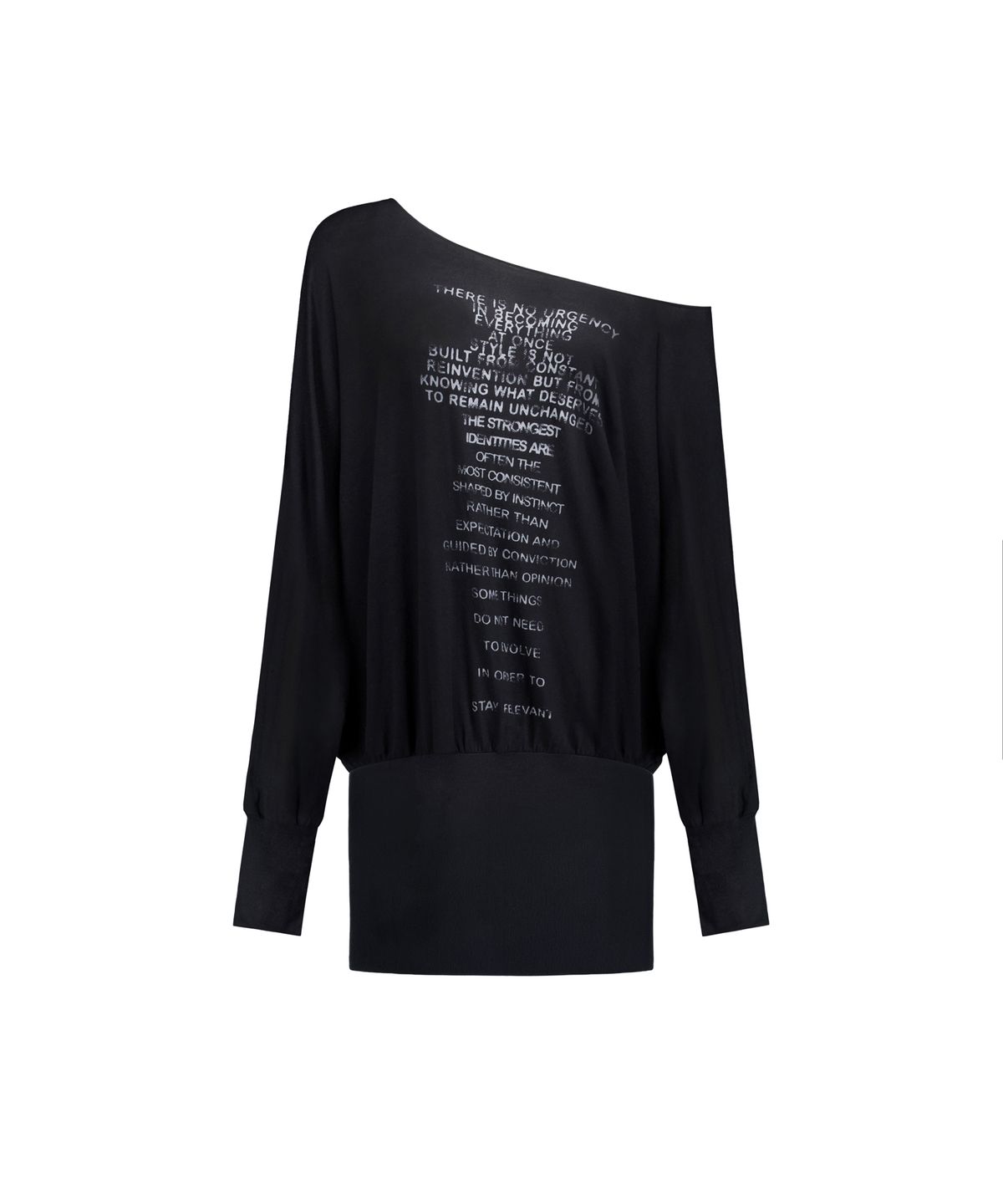 락케이크(ROCKCAKE) Relaxed One Shoulder Dress - Black