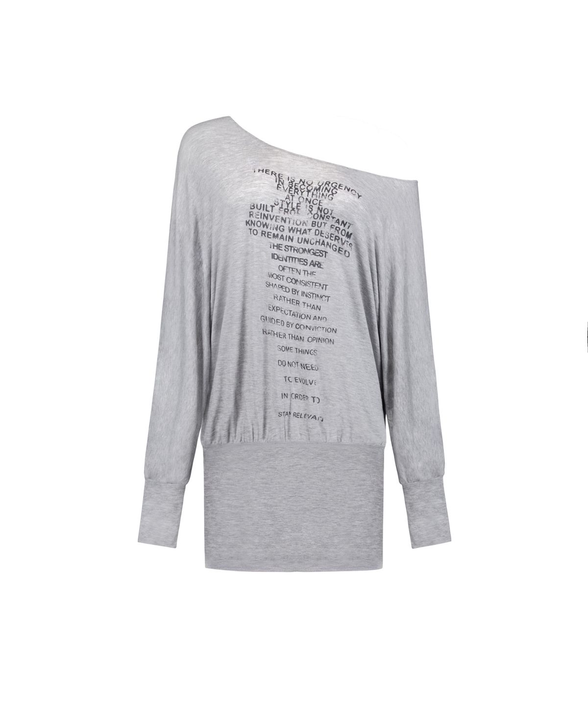 락케이크(ROCKCAKE) Relaxed One Shoulder Dress - Gray