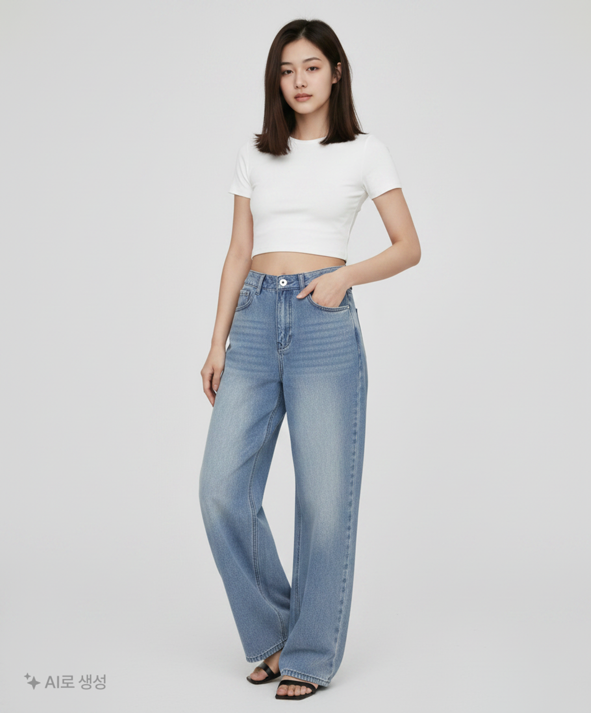 필루미네이트(FILLUMINATE) 청/데님 팬츠 S