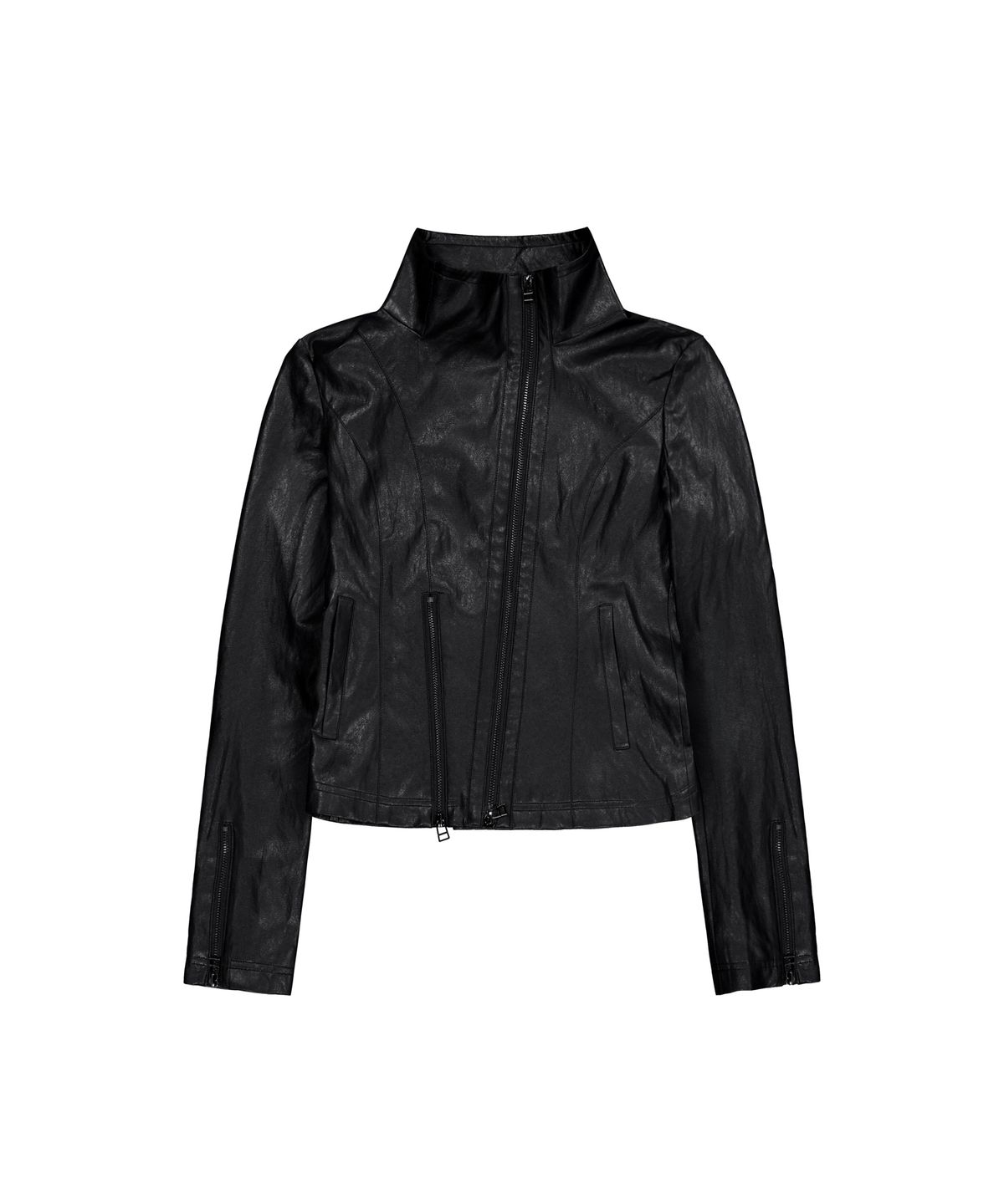 락케이크(ROCKCAKE) Contour Leather Jacket - Black