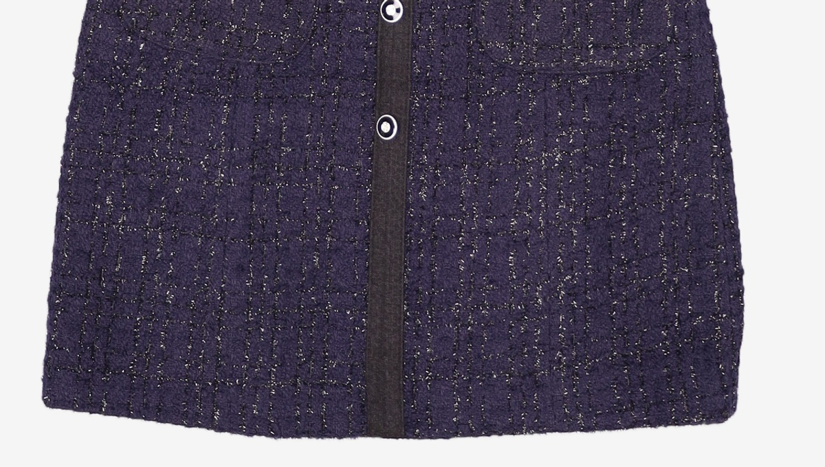 룩캐스트(LOOKAST) 네이비 에이미 트위드 드레스 / NAVY AMY TWEED DRESS S