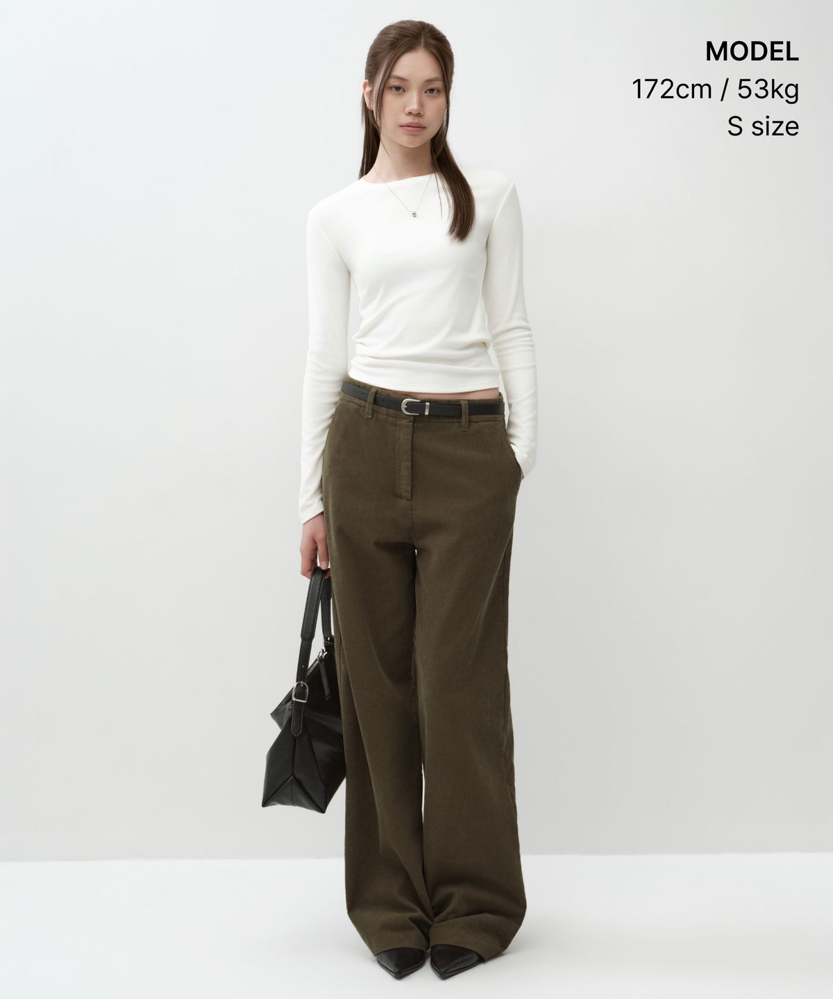 무신사 스탠다드 우먼(MUSINSA STANDARD WOMAN) 우먼즈 웜 브러쉬드 슬림 긴소매 티셔츠 [아이보리]