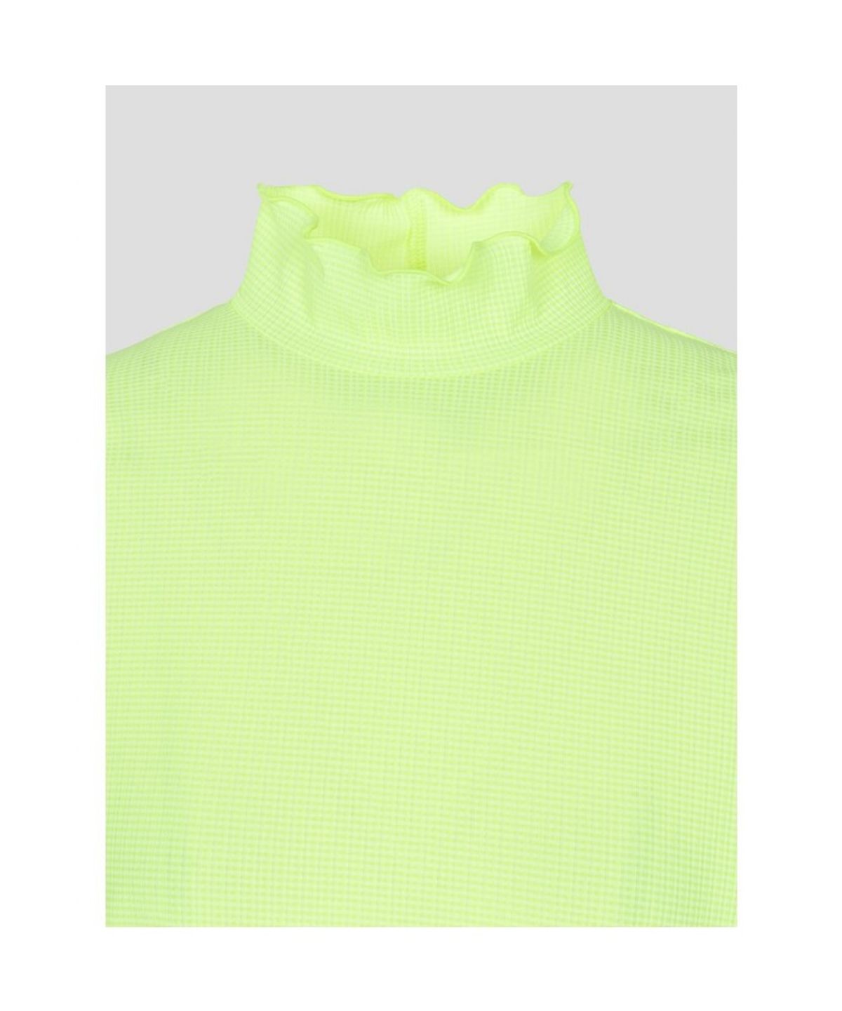 빈폴골프(BEANPOLE GOLF) [B_under] 여성 셔링 디테일 하이넥 긴소매 티셔츠 - 레몬
