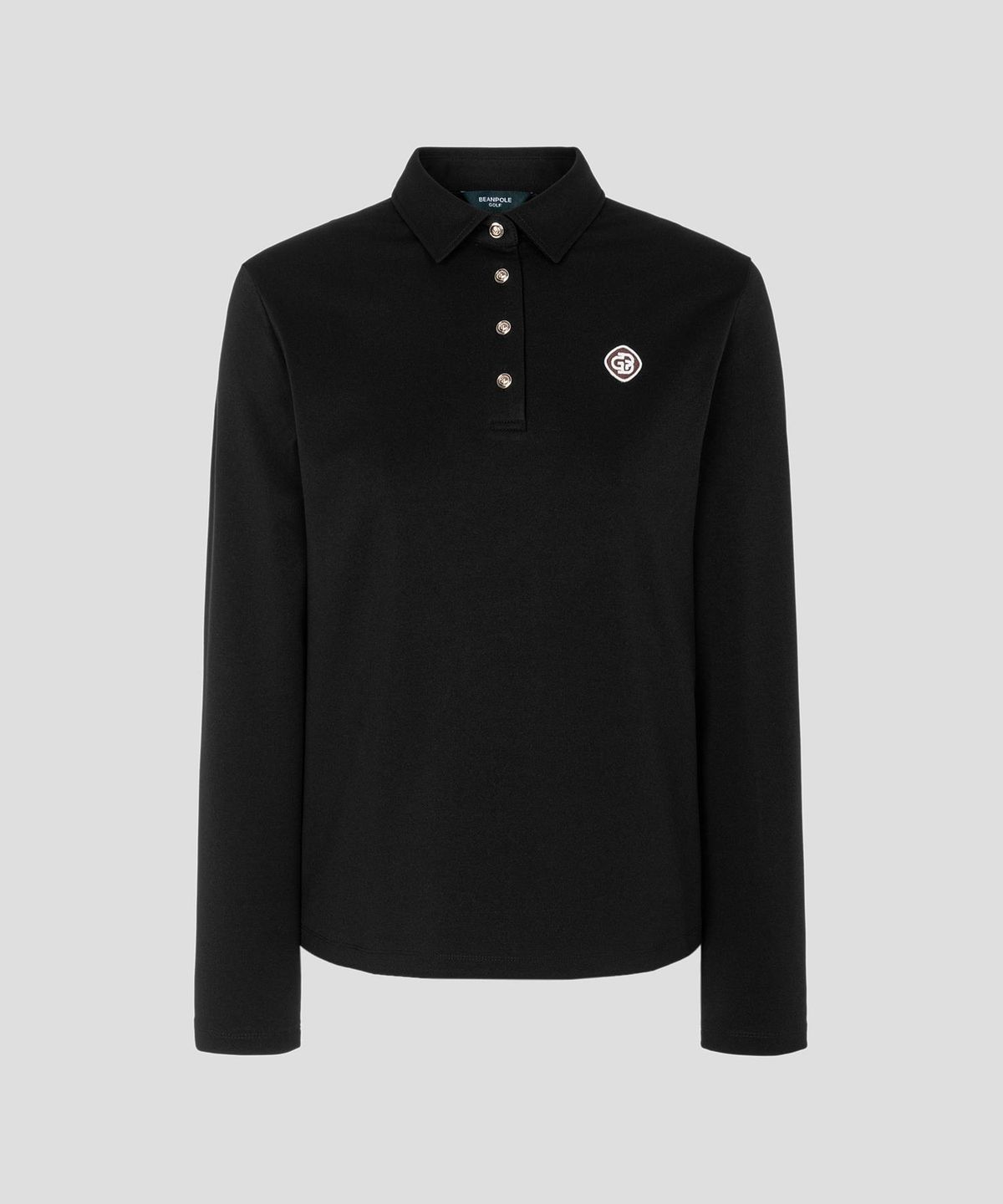 빈폴골프(BEANPOLE GOLF) 여성 베이직 칼라 긴소매 티셔츠 - 블랙