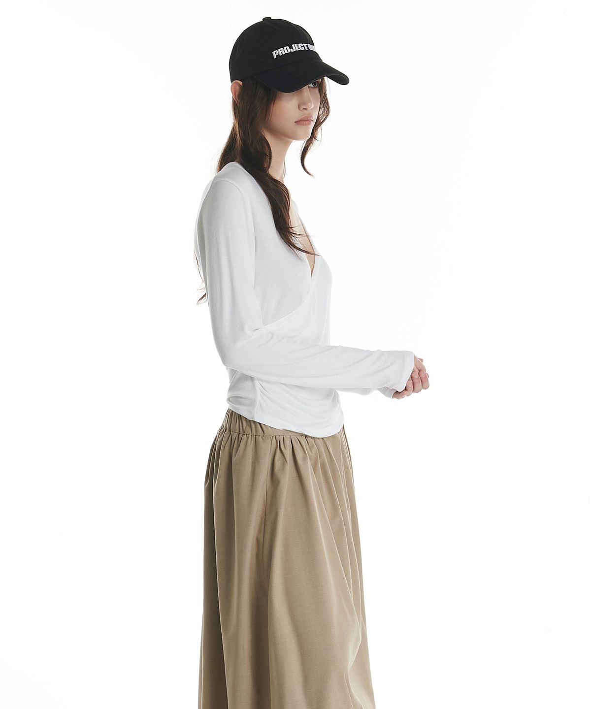 프로젝트 웨이브(PROJECT WAVE) Lap Shirring T Shirts (6color)