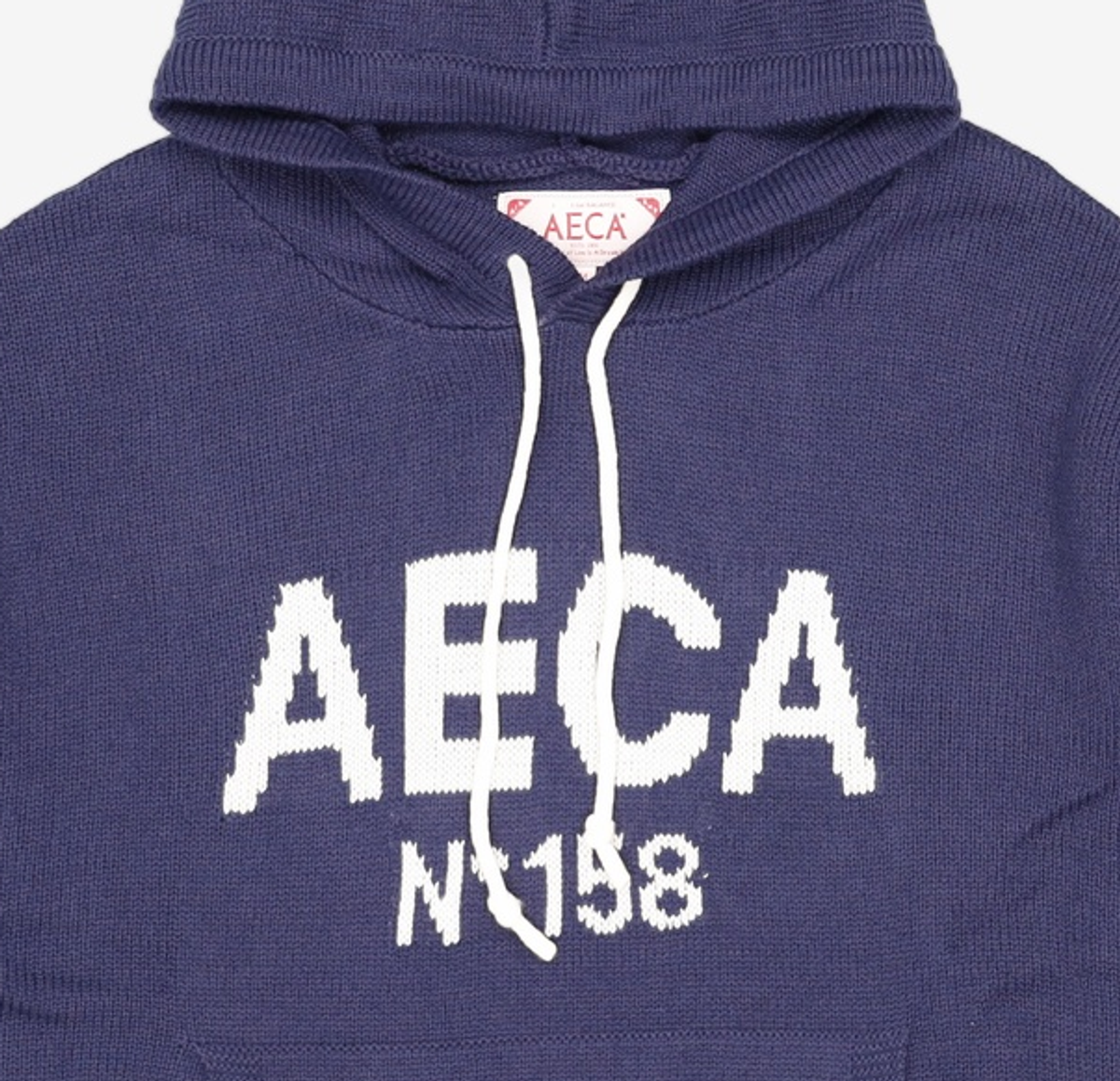 에이카화이트(AECA) AECA BIG LOGO WOOL HOOD KNIT-GREY M