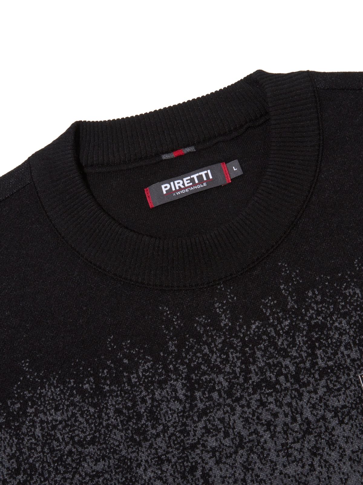 피레티(PIRETTI) 무게추 그라데이션 라운드 스웨터 M_Black