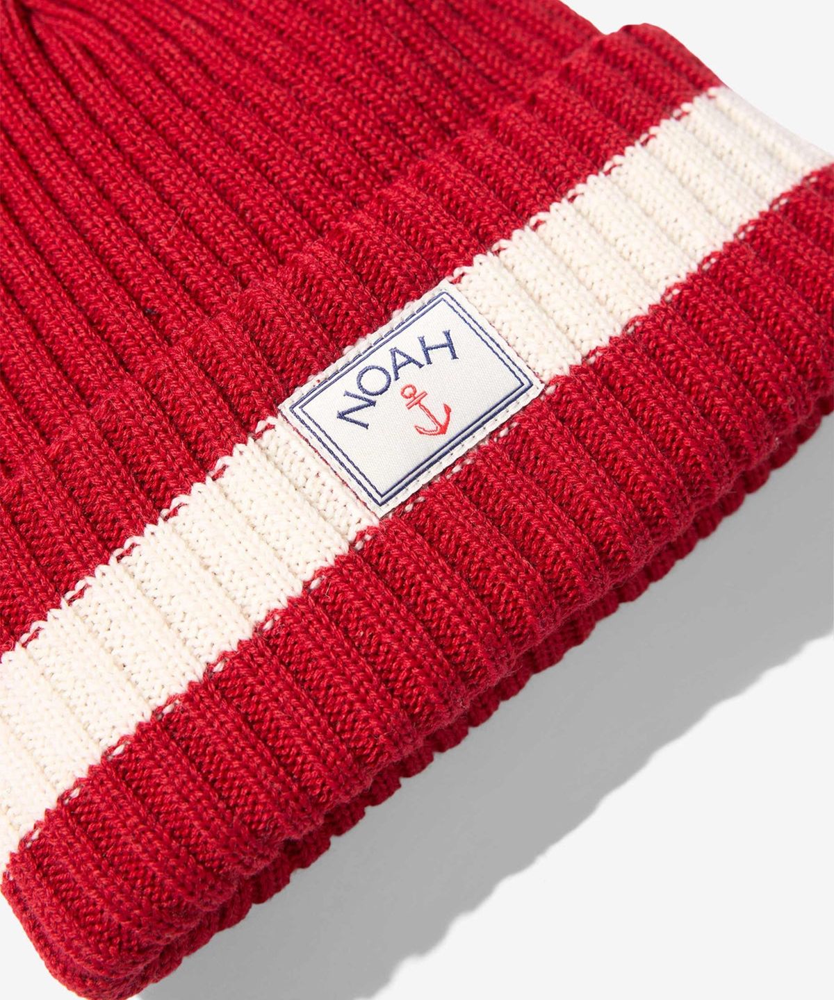 노아(NOAH) (U) 앵커 비니 레드 화이트 ANCHOR BEANIE RED / WHITE