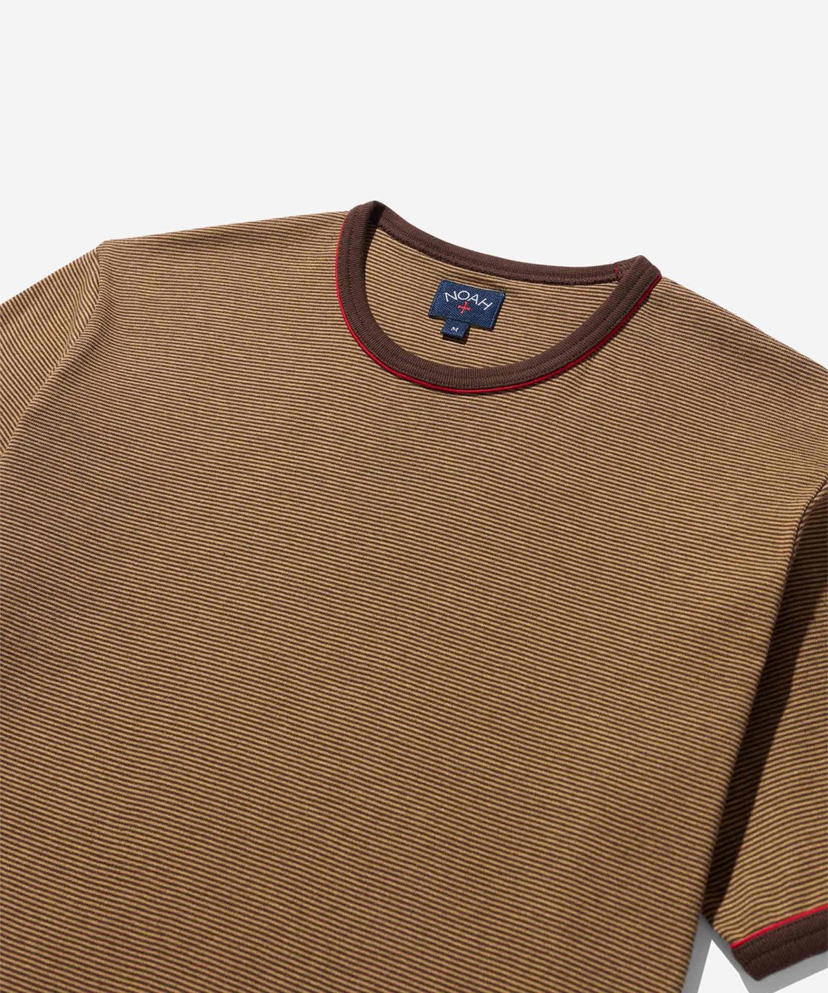 노아(NOAH) (U) 아텀 스트라이프 링거 티 브라운 AUTUMN STRIPED RINGER TEE BROWN