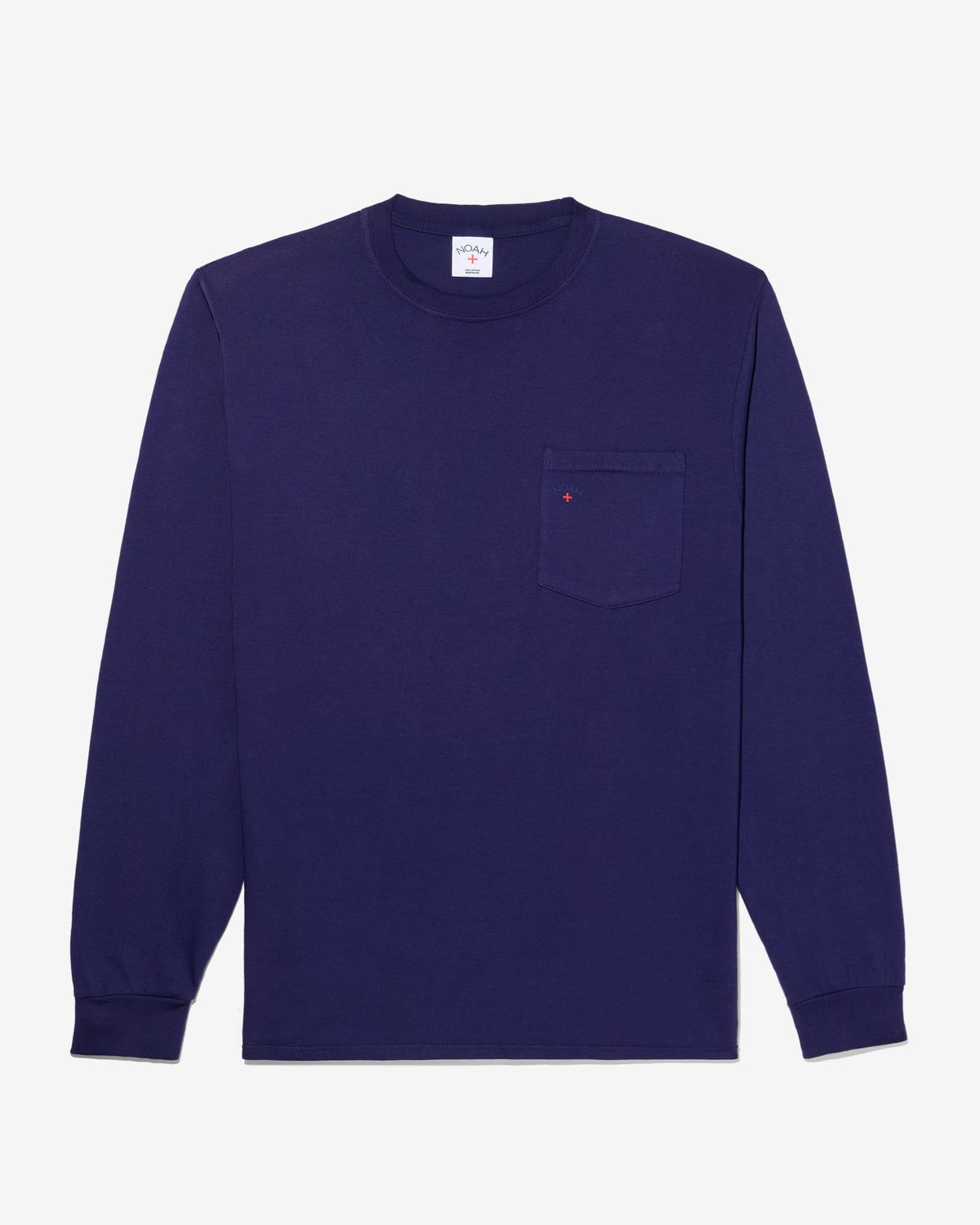 노아(NOAH) (U) 롱 슬리브 코어 로고 포켓 티 로얄 퍼플 LONG SLEEVE CORE POCKET TEE ROYAL PURPLE