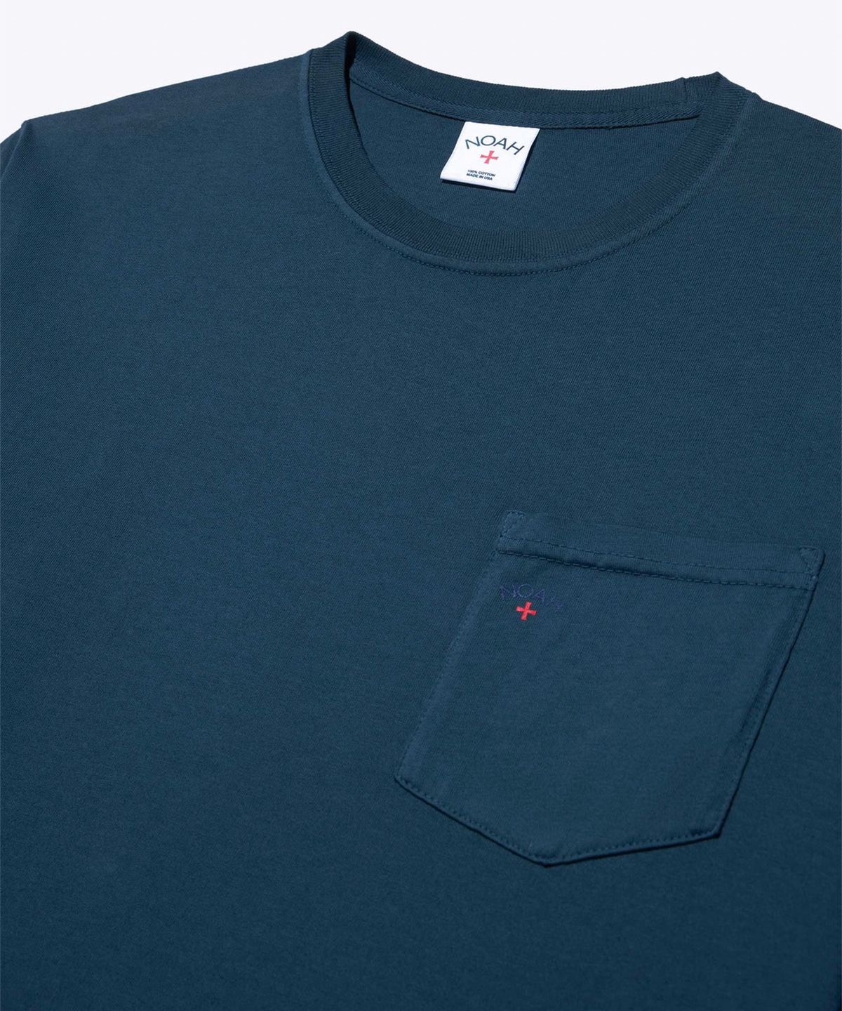 노아(NOAH) (U) 롱 슬리브 코어 로고 포켓 티 에메랄드 그린 LONG SLEEVE CORE POCKET TEE EMERALD GREEN