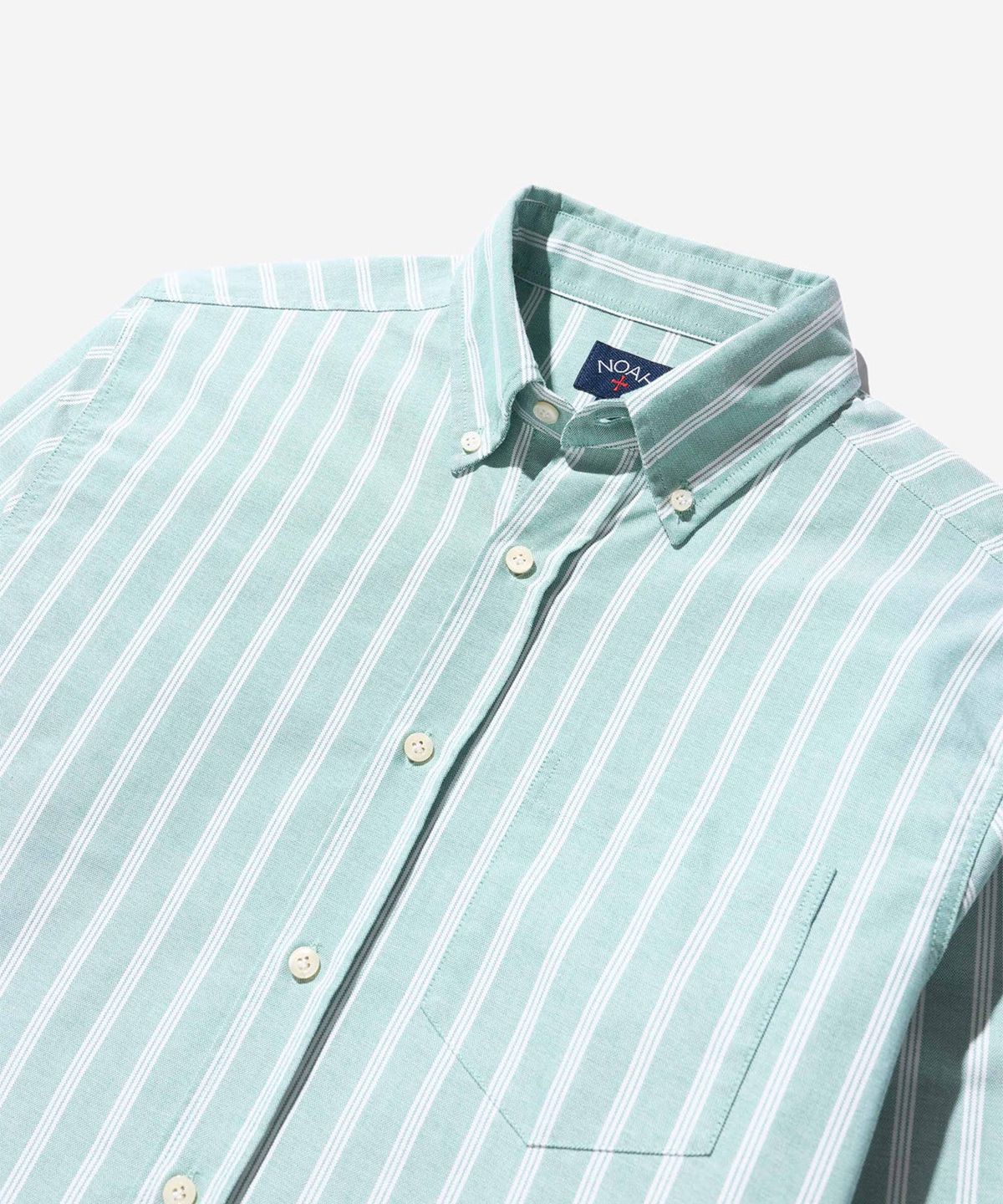 노아(NOAH) (U) 클래식 옥스포드 셔츠 그린 화이트 CLASSIC OXFORD SHIRT GREEN / WHITE STRIPE