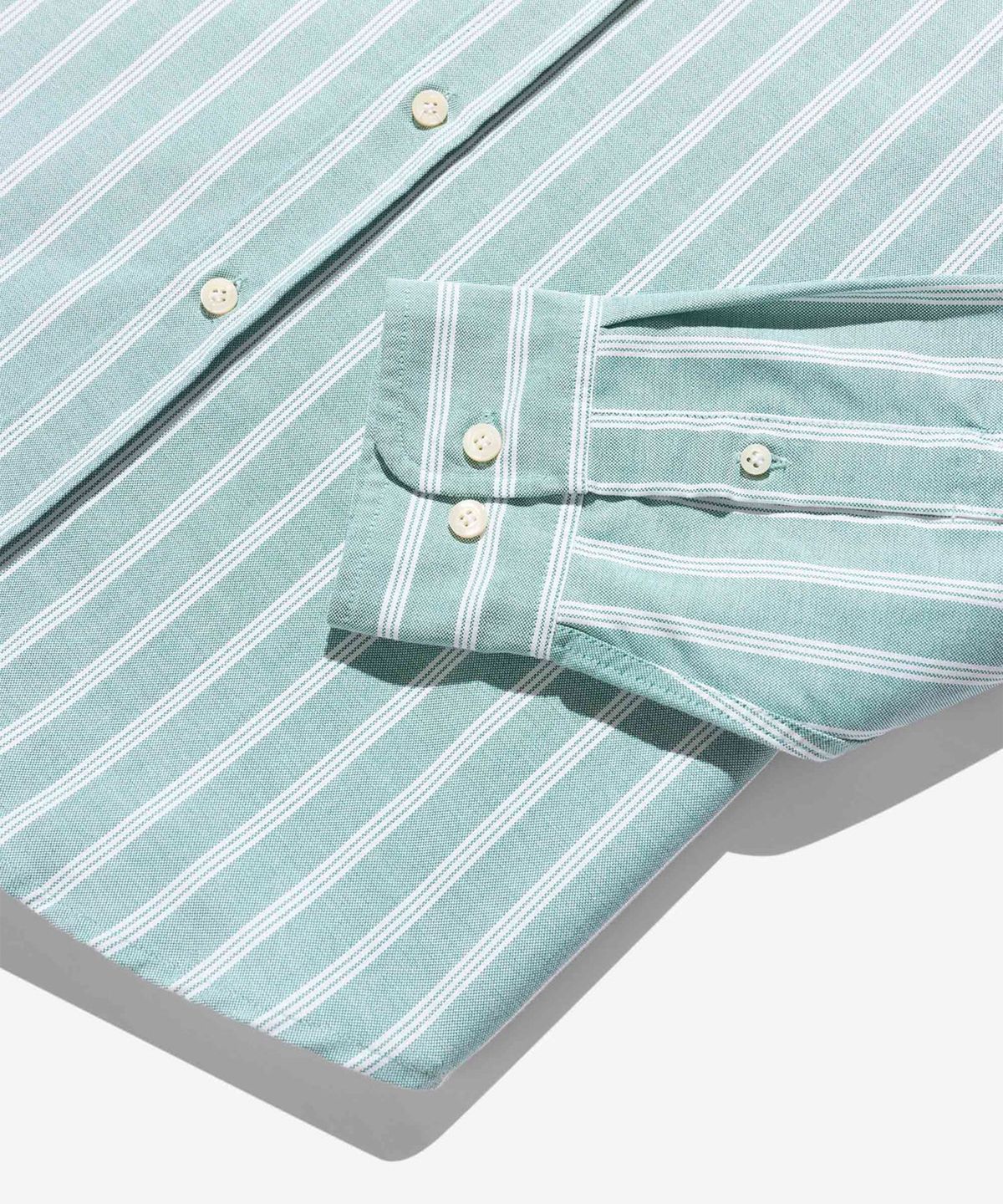 노아(NOAH) (U) 클래식 옥스포드 셔츠 그린 화이트 CLASSIC OXFORD SHIRT GREEN / WHITE STRIPE