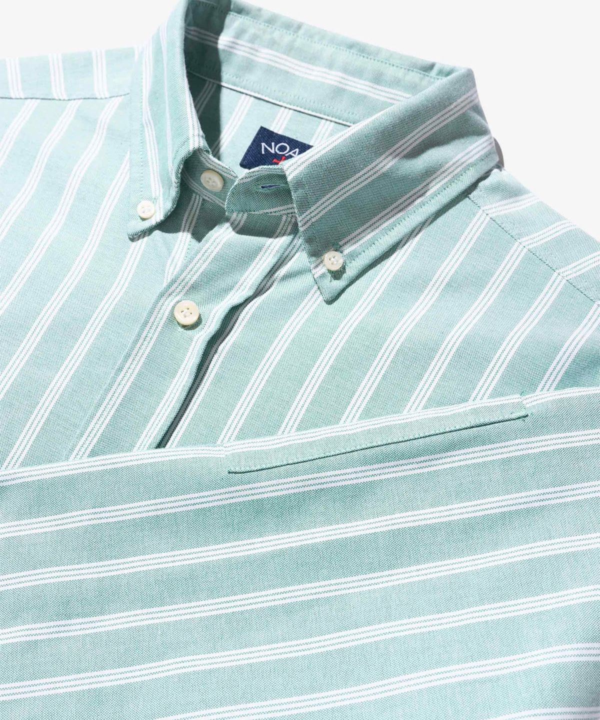 노아(NOAH) (U) 클래식 옥스포드 셔츠 그린 화이트 CLASSIC OXFORD SHIRT GREEN / WHITE STRIPE